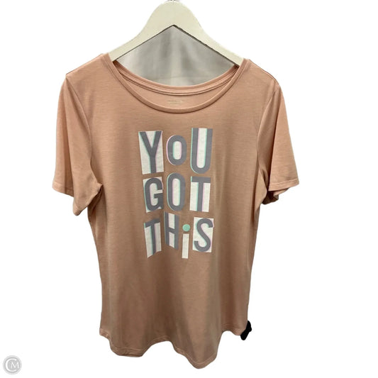 Athletic Top Short Sleeve By Old Navy In Pink, Size: L