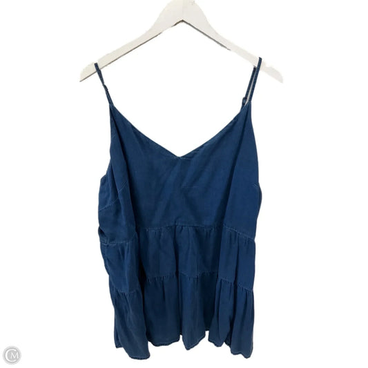Top Sleeveless By Old Navy In Blue Denim, Size: Xxl