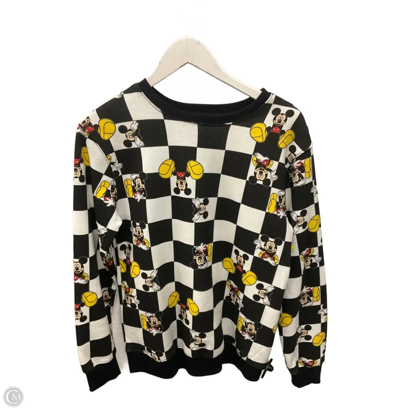 Sweatshirt Crewneck By Disney In Black & White, Size: S