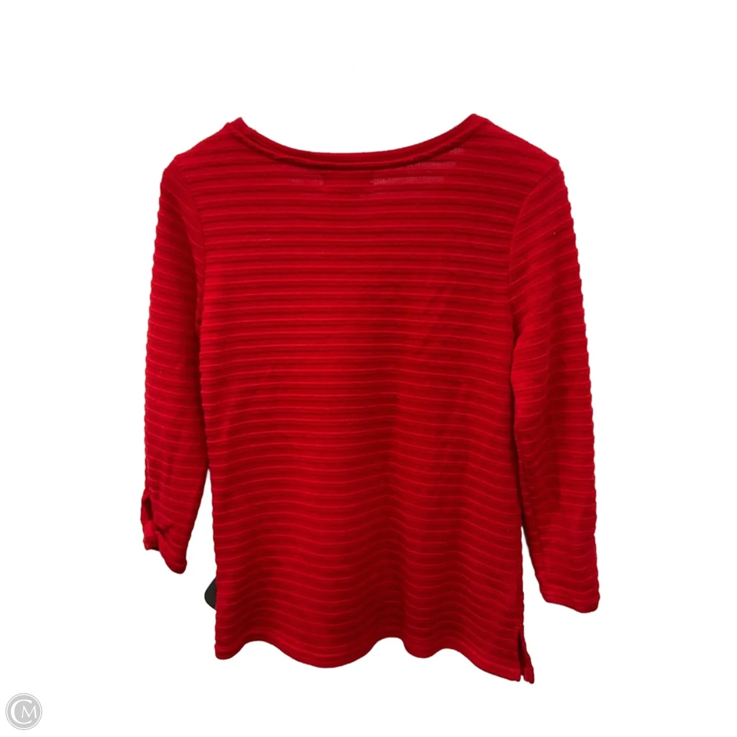 Top Long Sleeve By Liz Claiborne In Red, Size: S