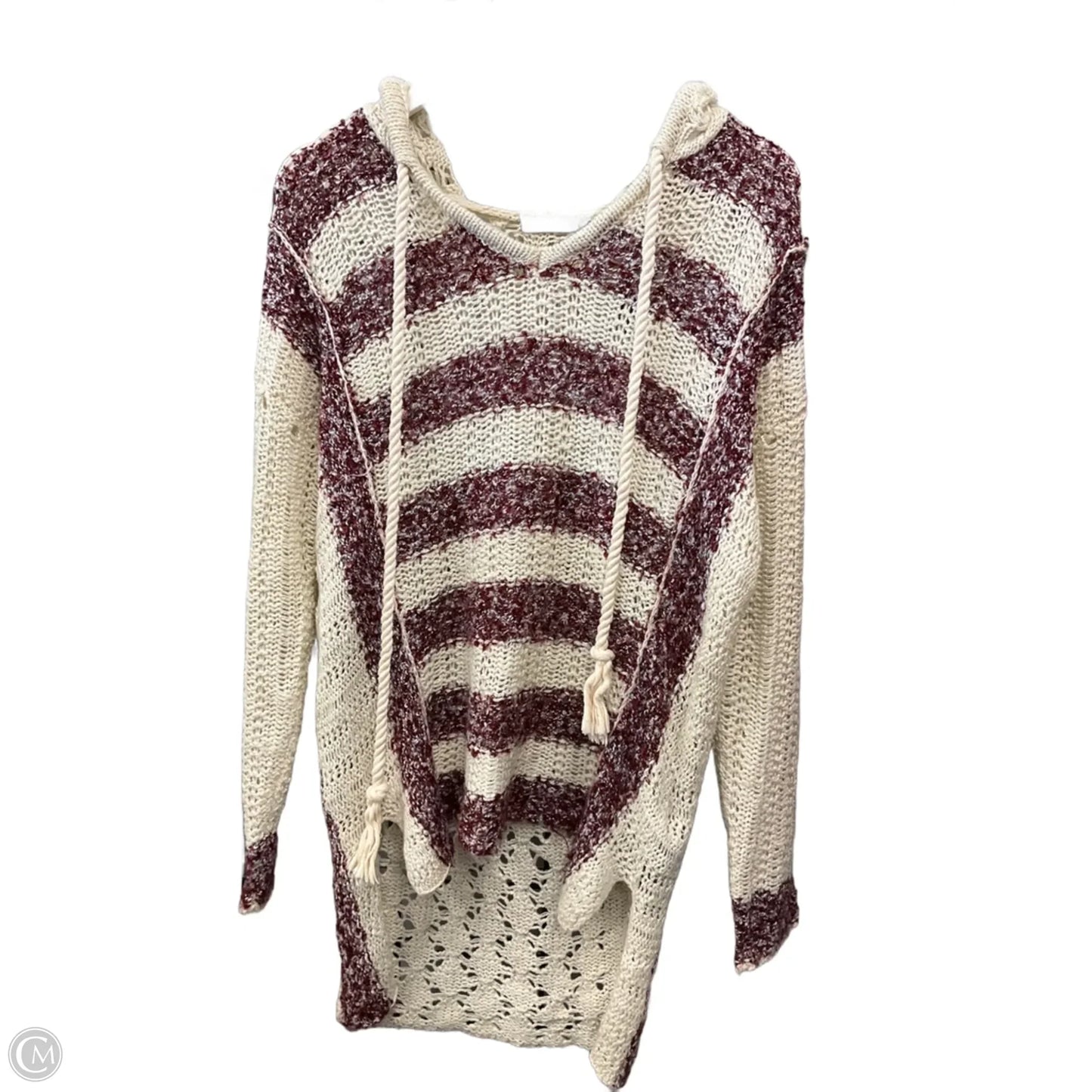 Sweater By Blu Pepper In Cream & Purple, Size: S