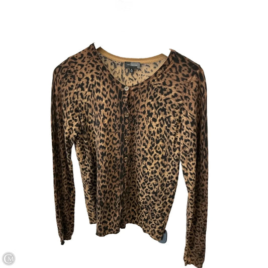 Sweater Cardigan By Limited In Animal Print, Size: M