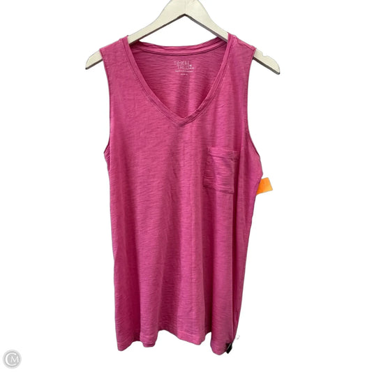 Top Sleeveless By Time And Tru In Pink, Size: M