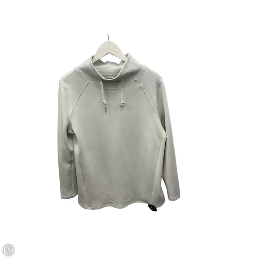 Athletic Top Long Sleeve Collar By Spanx In Grey, Size: M