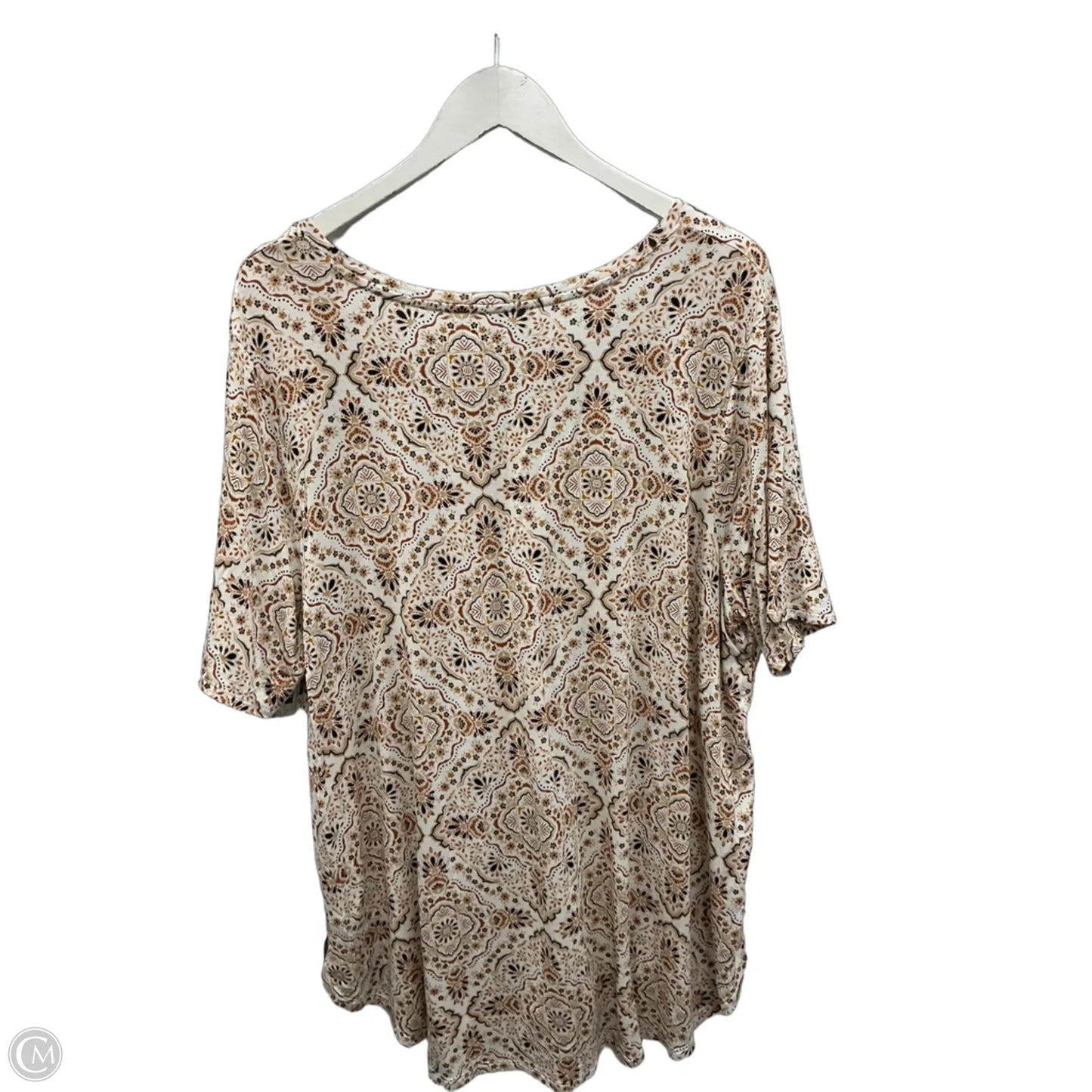 Top Short Sleeve By Maurices In Brown, Size: 2x