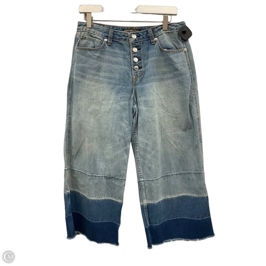 Jeans Cropped By Abercrombie And Fitch In Blue Denim, Size: 8