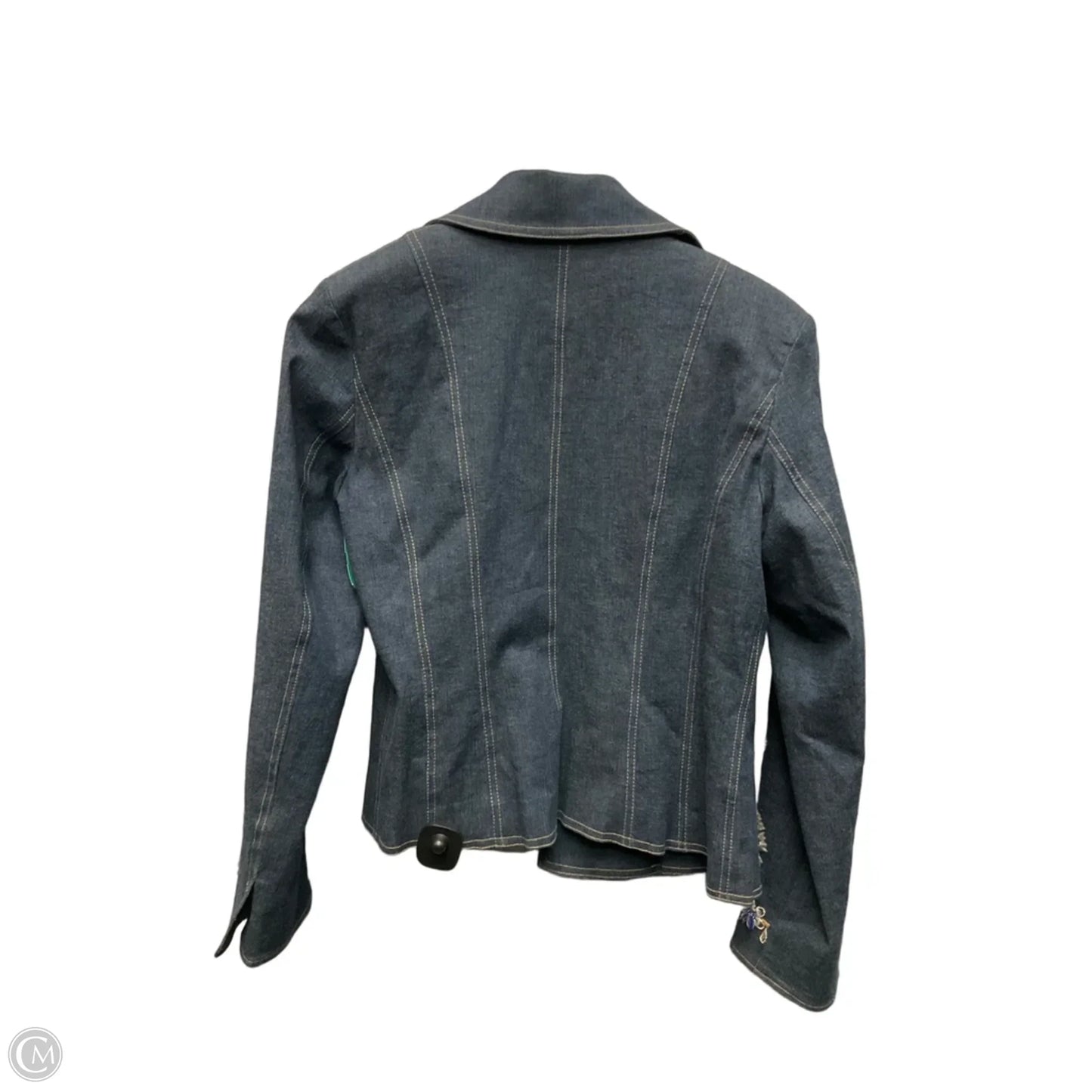 Blazer By Pamela Mccoy In Blue Denim, Size: M