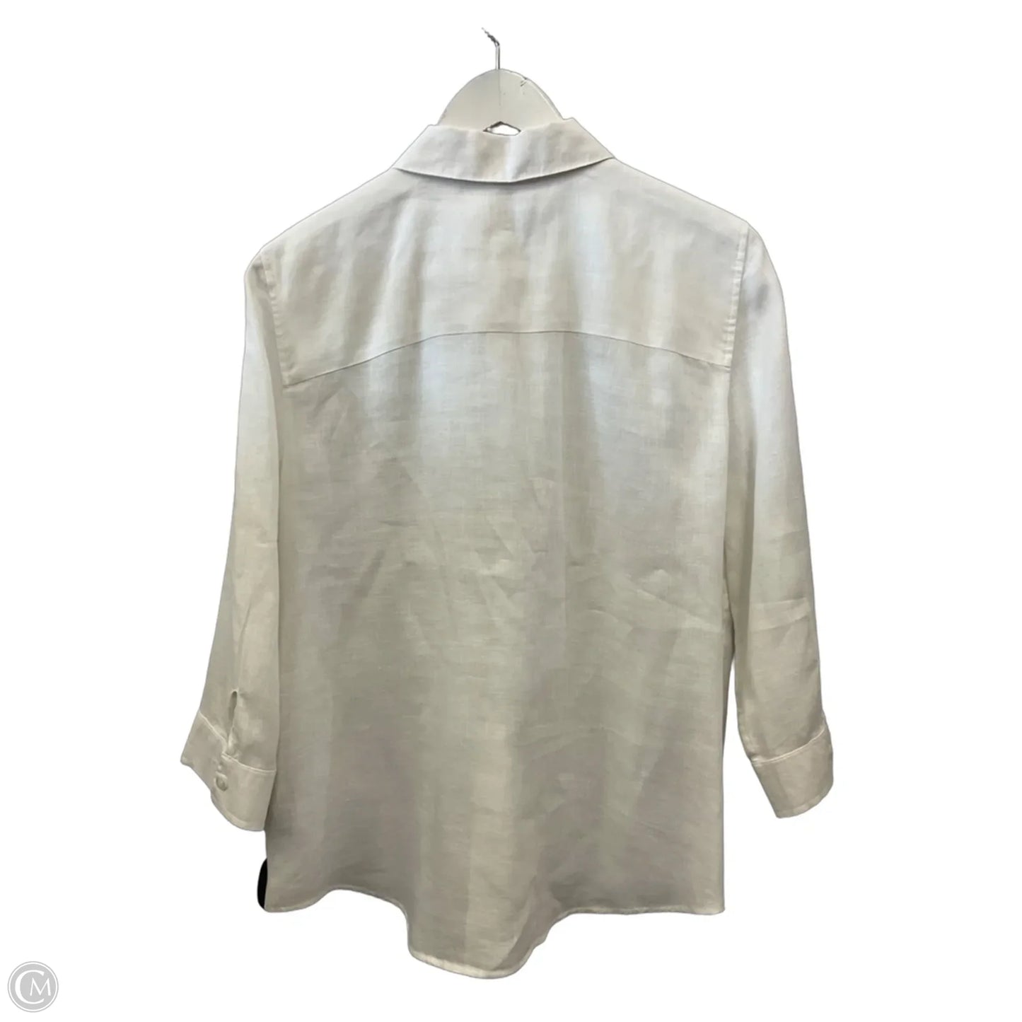 Blouse 3/4 Sleeve By Chicos In White, Size: M
