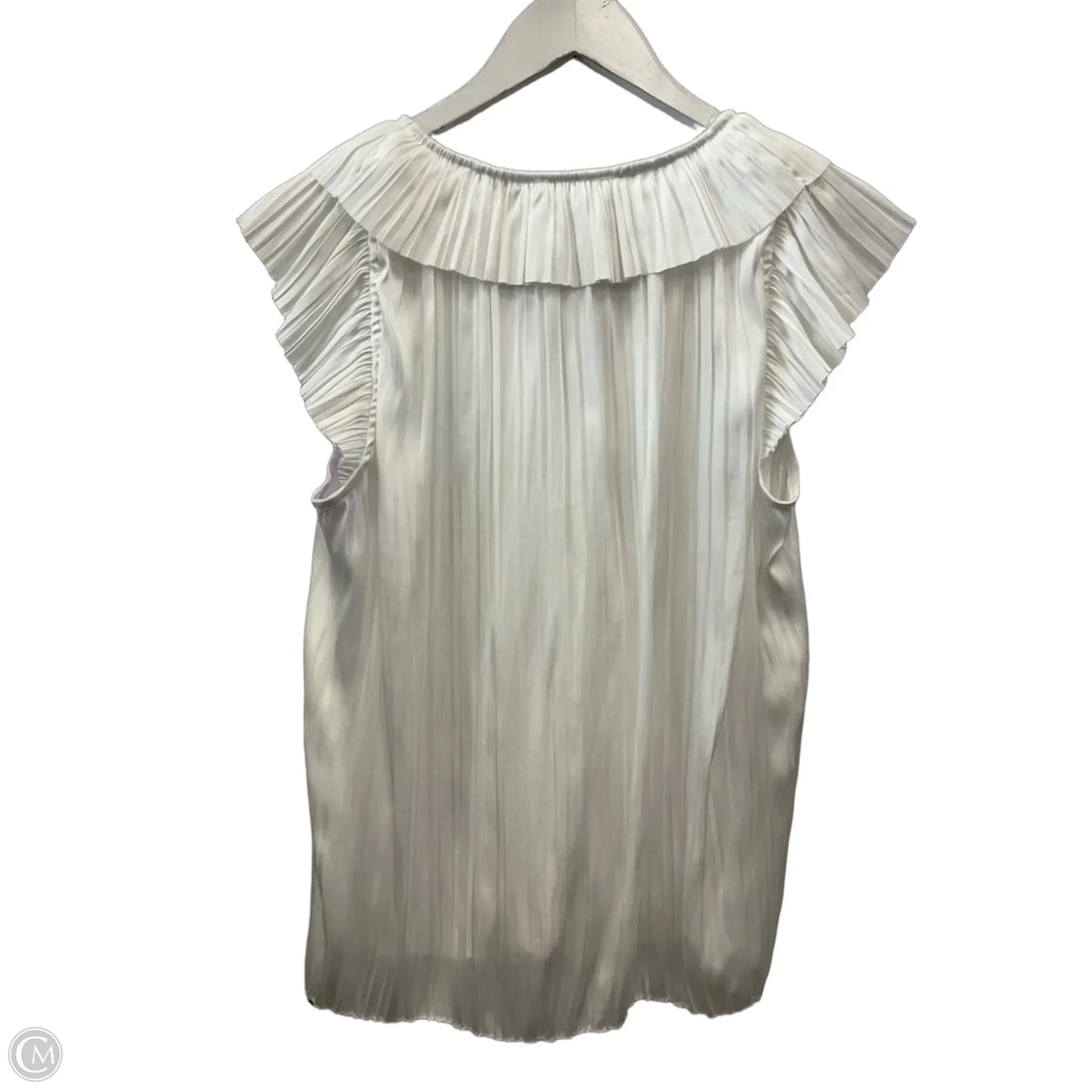 Blouse Sleeveless By Current Air In White, Size: S
