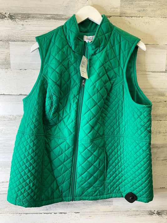 Vest Puffer & Quilted By Croft And Barrow In Green, Size: 1x