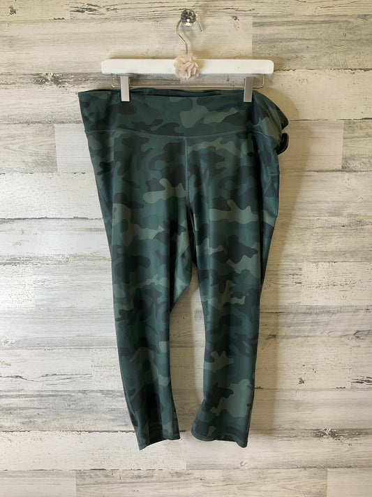 Athletic Leggings By Gapfit In Camouflage Print, Size: Xl