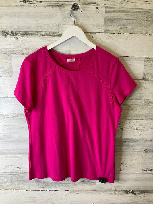 Athletic Top Short Sleeve By Danskin Now In Pink, Size: Xl