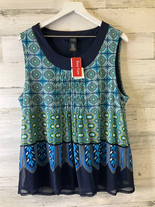 Blue Top Sleeveless Rafaella, Size Xl