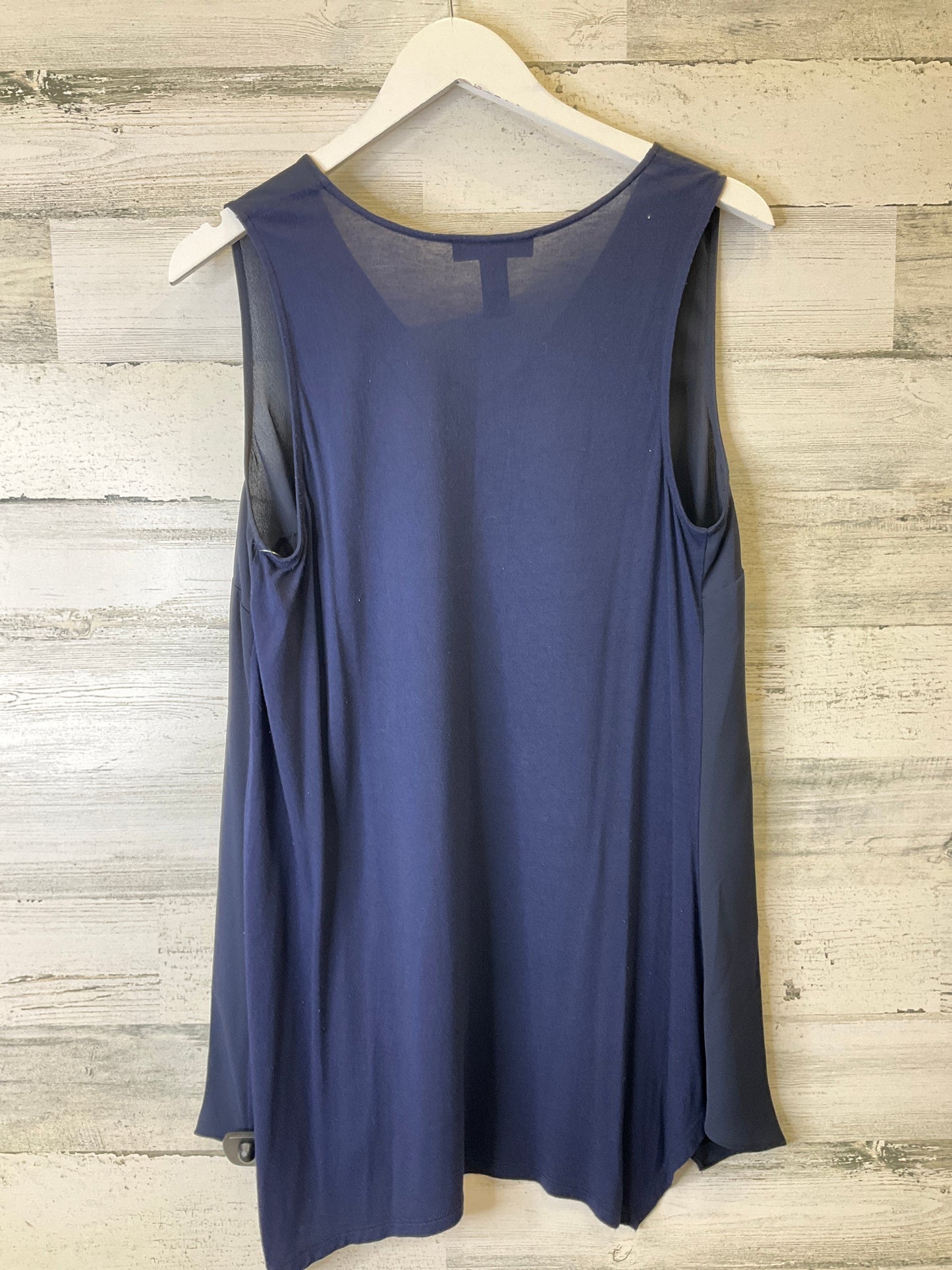 Navy Top Sleeveless Inc, Size L