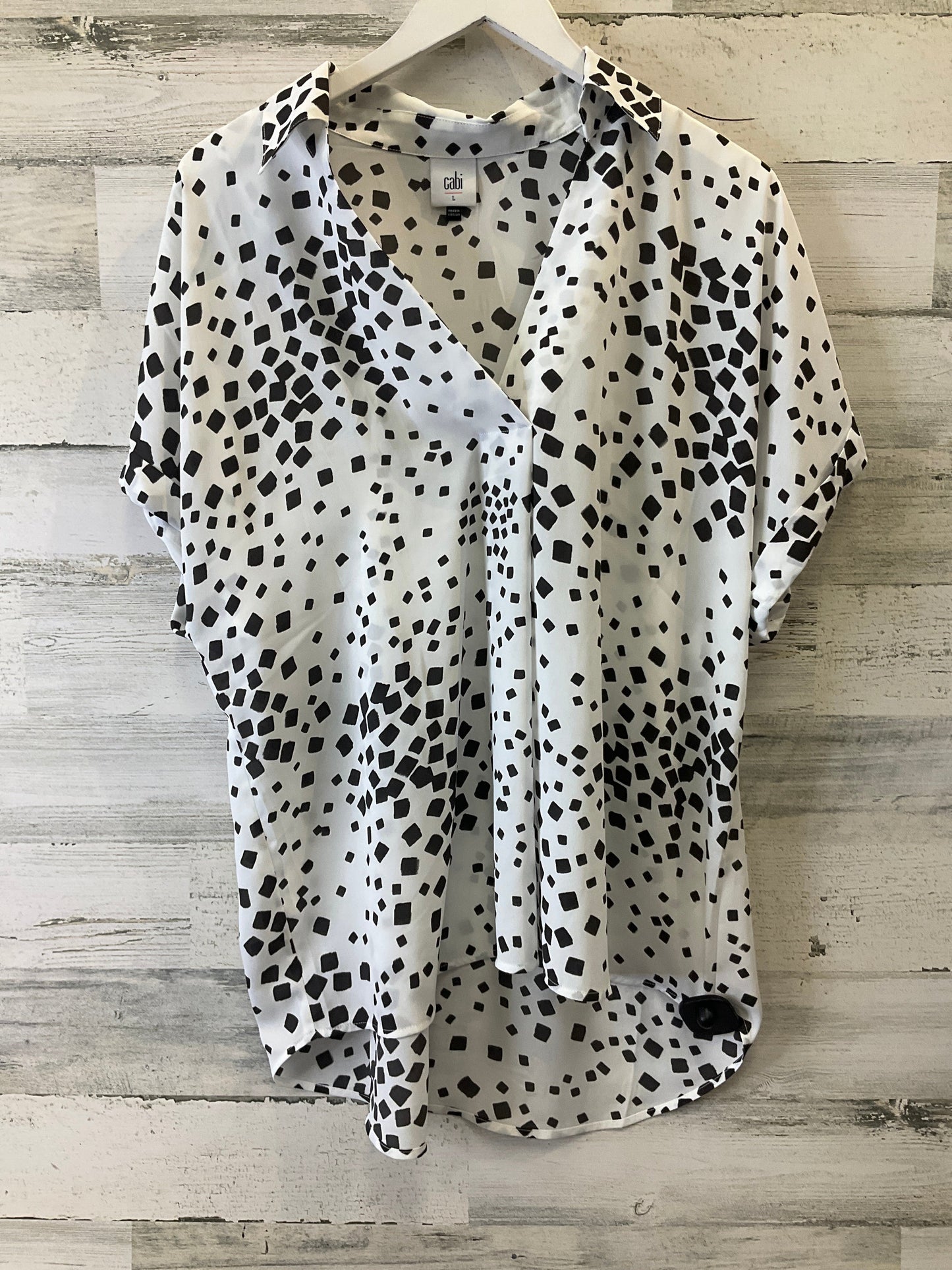 Black & White Top Short Sleeve Cabi, Size L