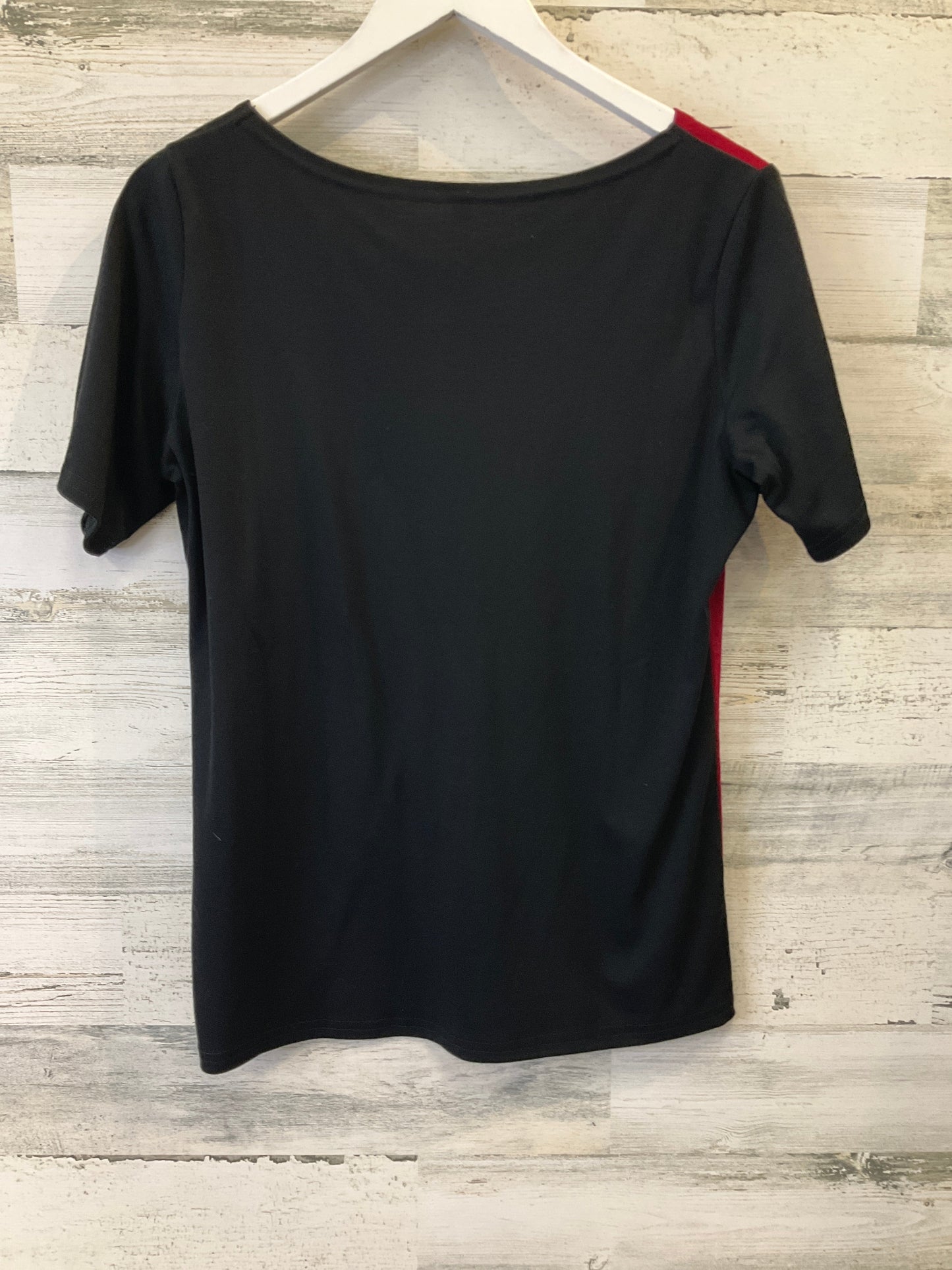 Black & Red Top Short Sleeve Clothes Mentor, Size S