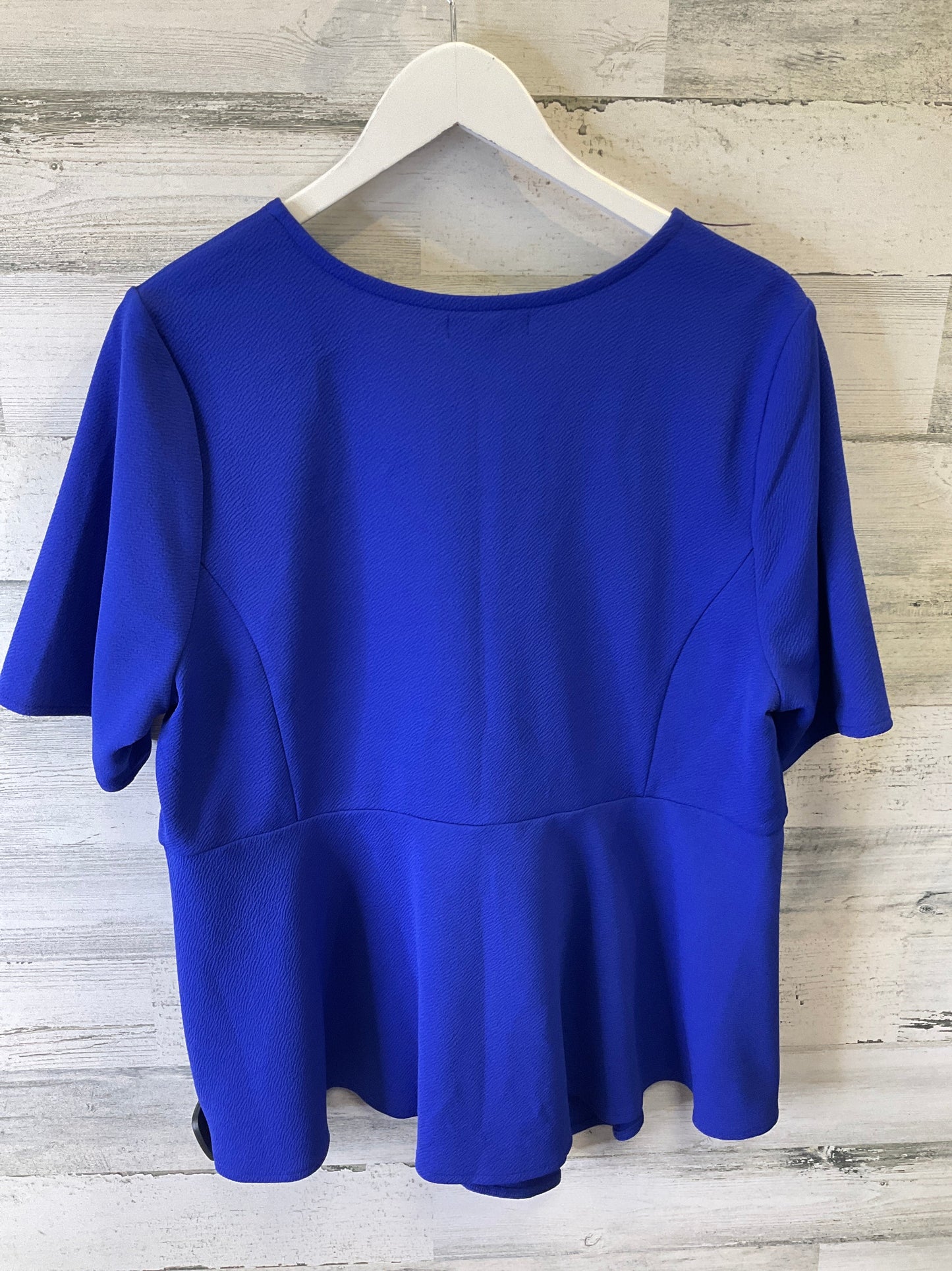 Blue Top Short Sleeve Lane Bryant, Size 1x