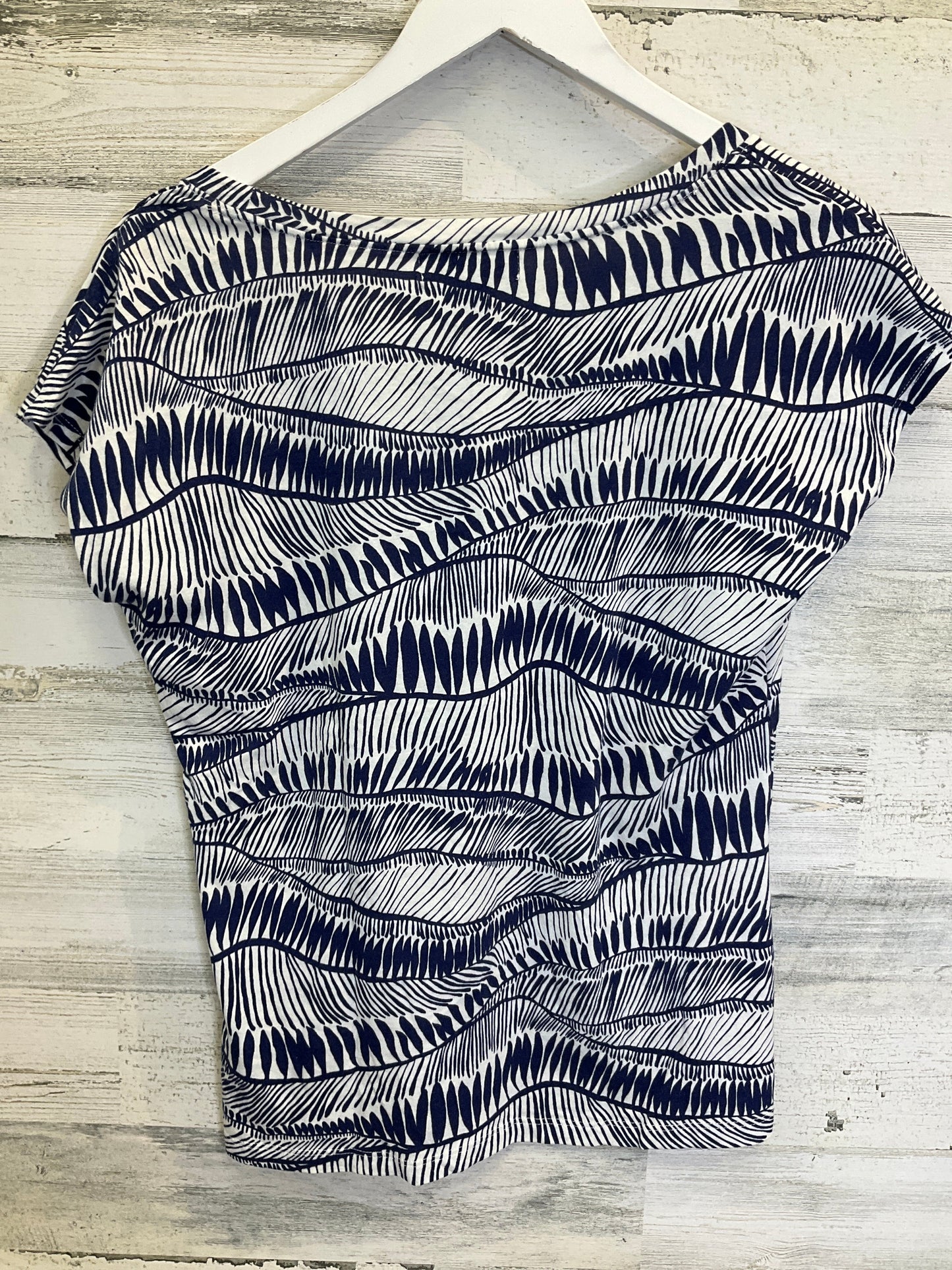 Navy Top Short Sleeve Liz Claiborne, Size M