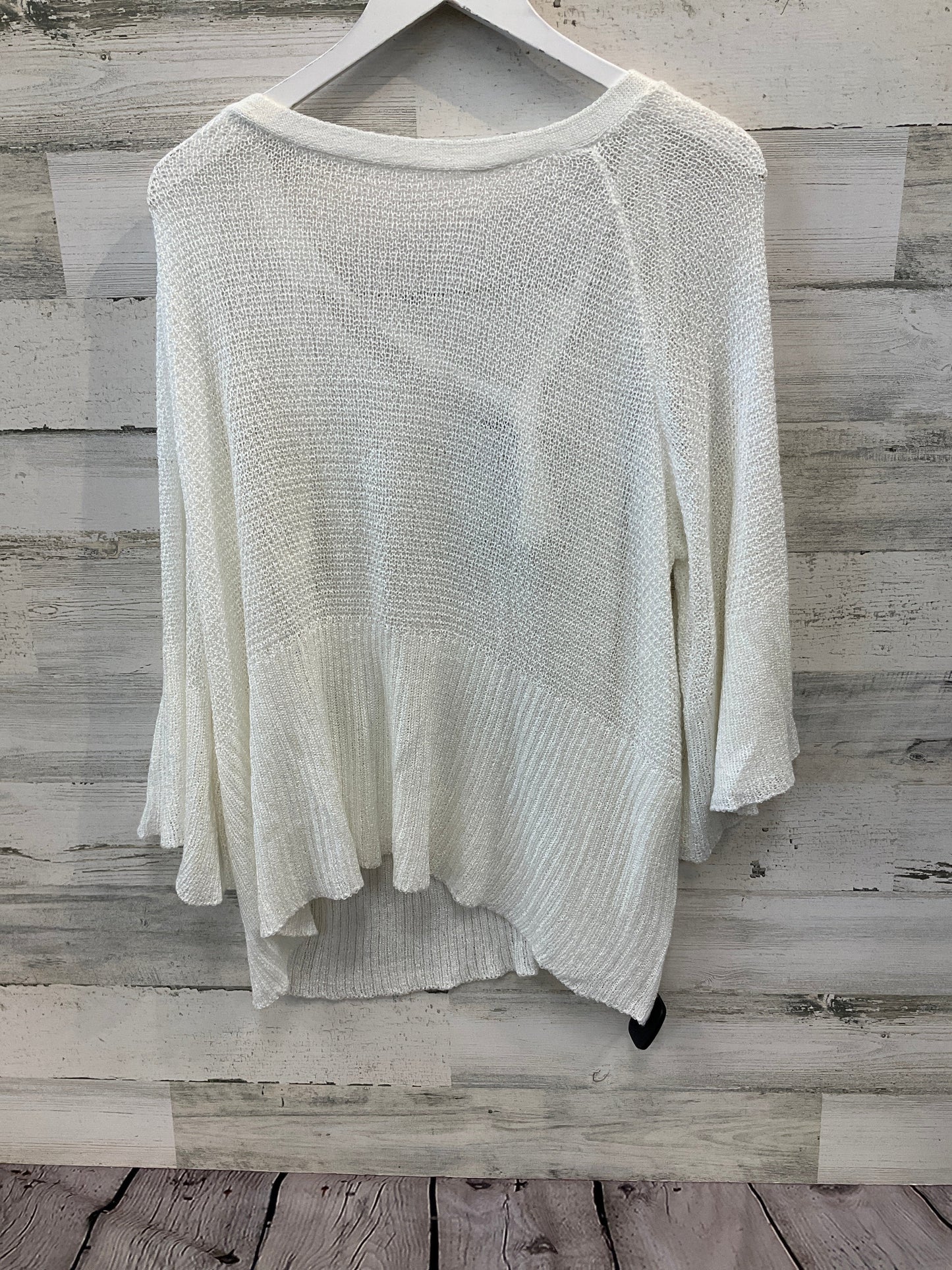 Top 3/4 Sleeve By Cato In White, Size: L