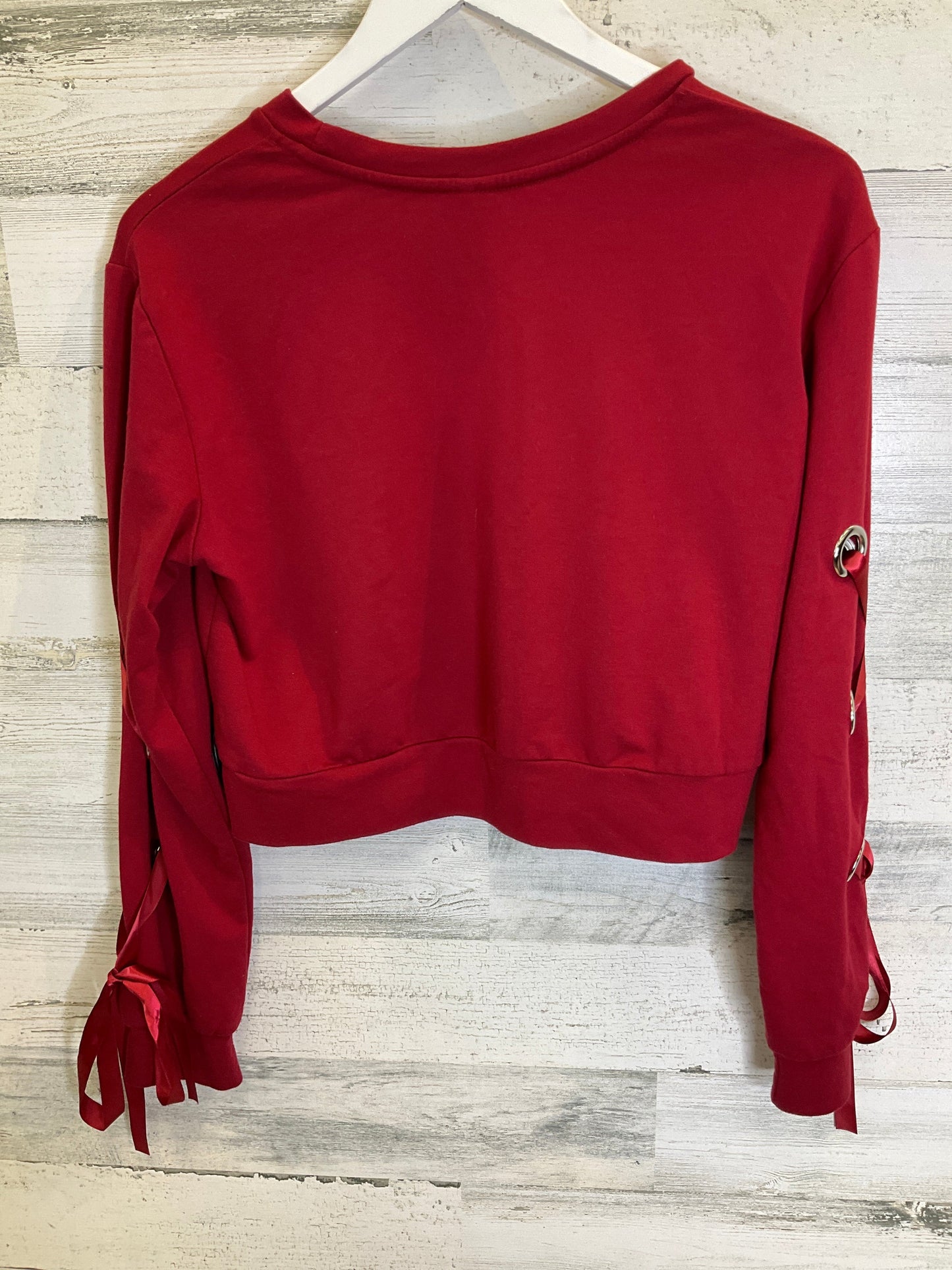 Red Top Long Sleeve Clothes Mentor, Size Xs