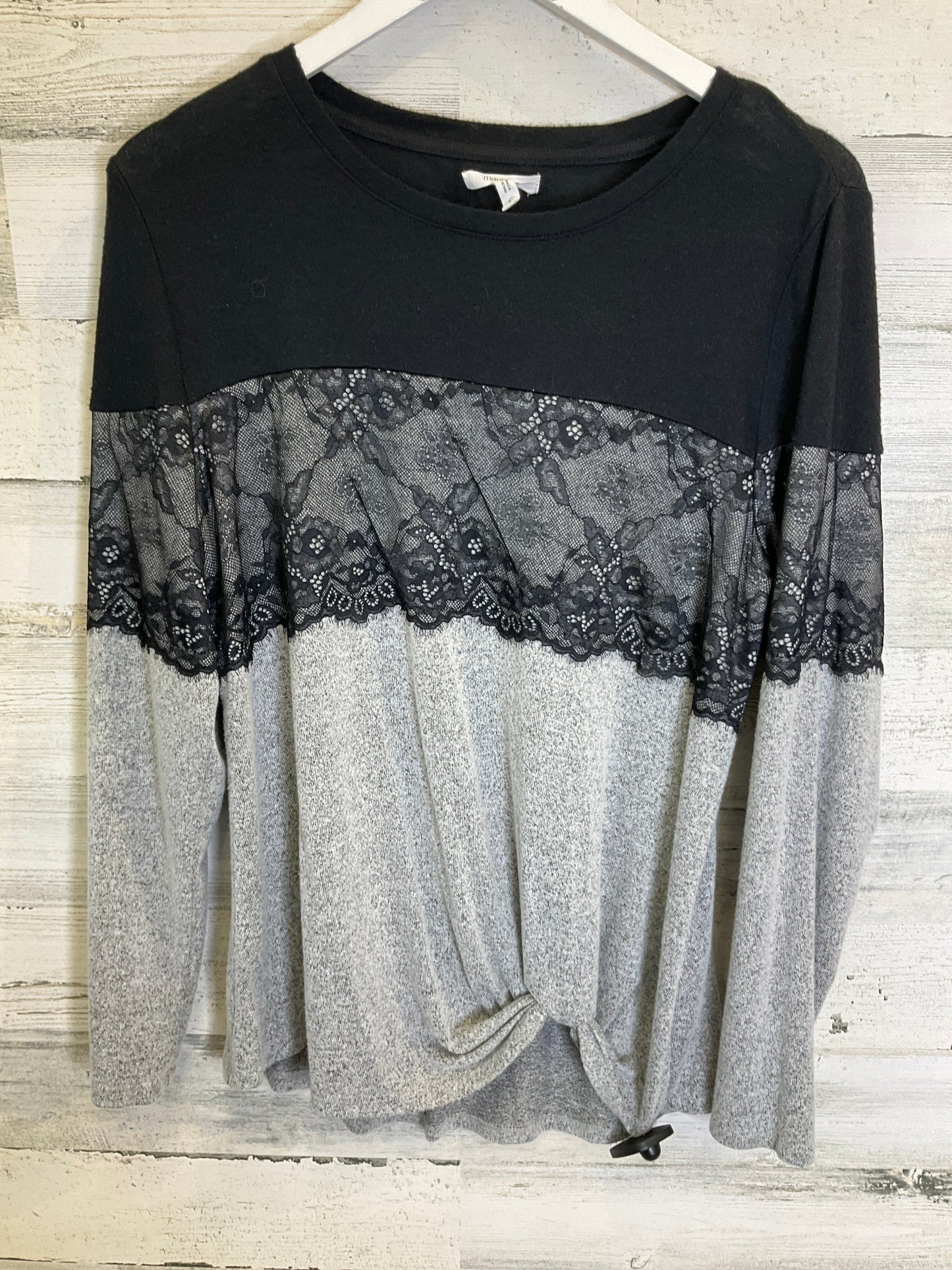 Grey Top Long Sleeve Maurices, Size L