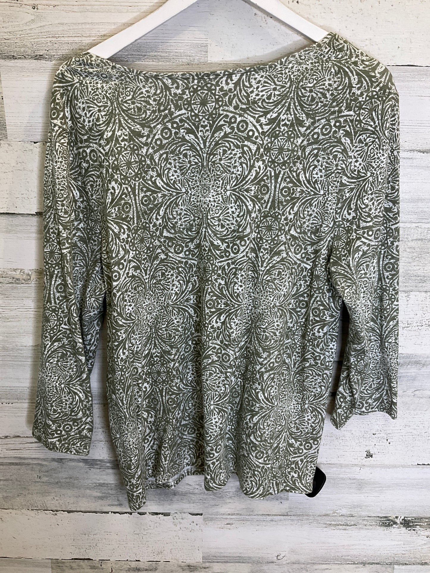 Green Top Long Sleeve Chicos, Size L