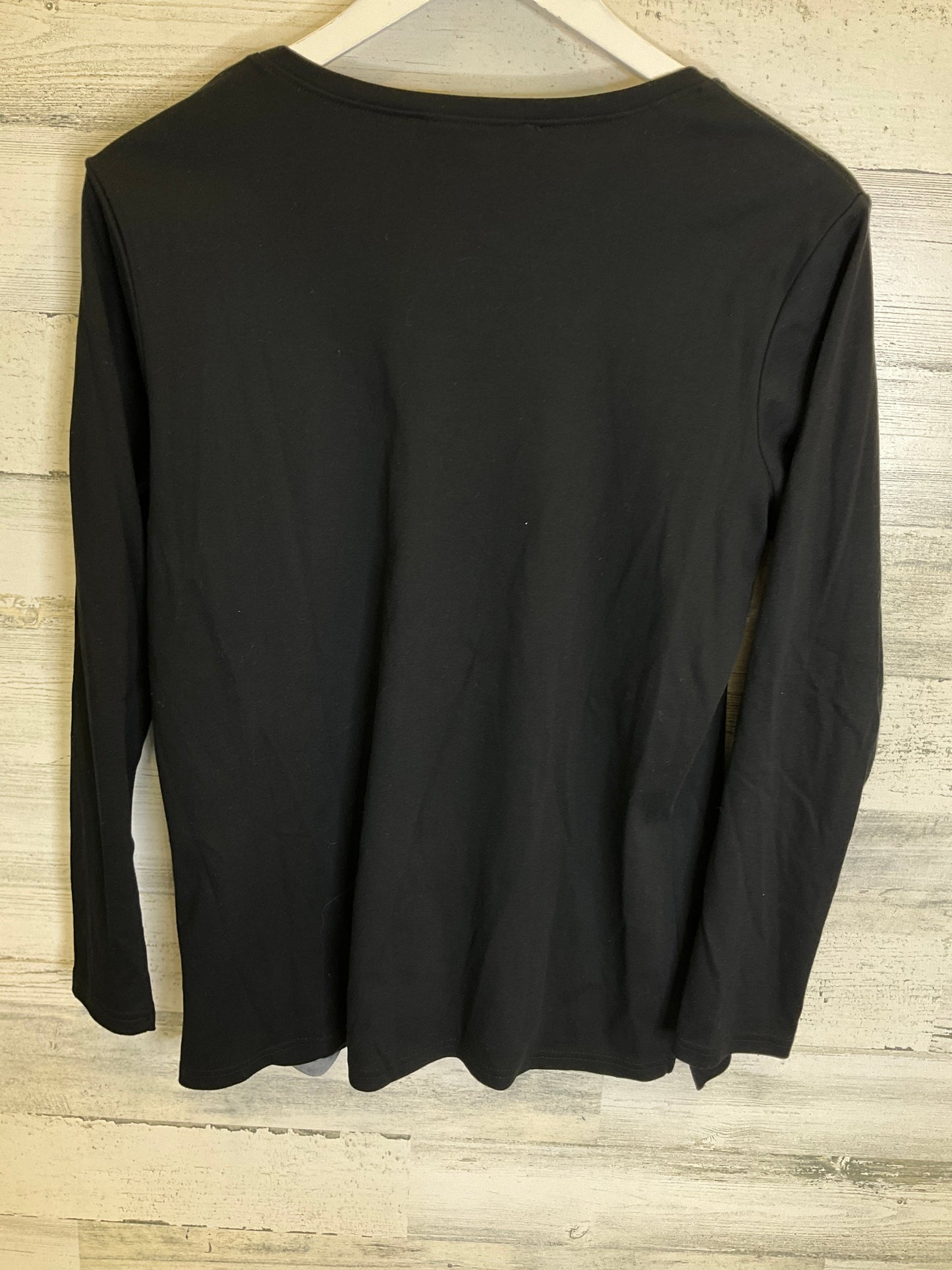 Black Top Long Sleeve Clothes Mentor, Size M