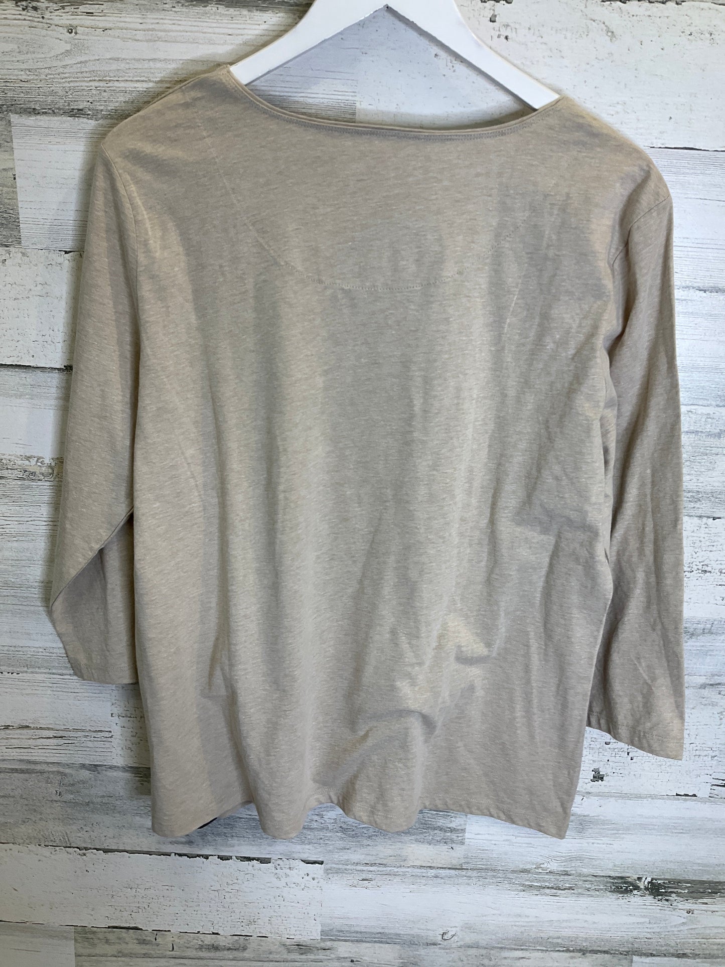 Tan Top Long Sleeve Laura Scott, Size Xl