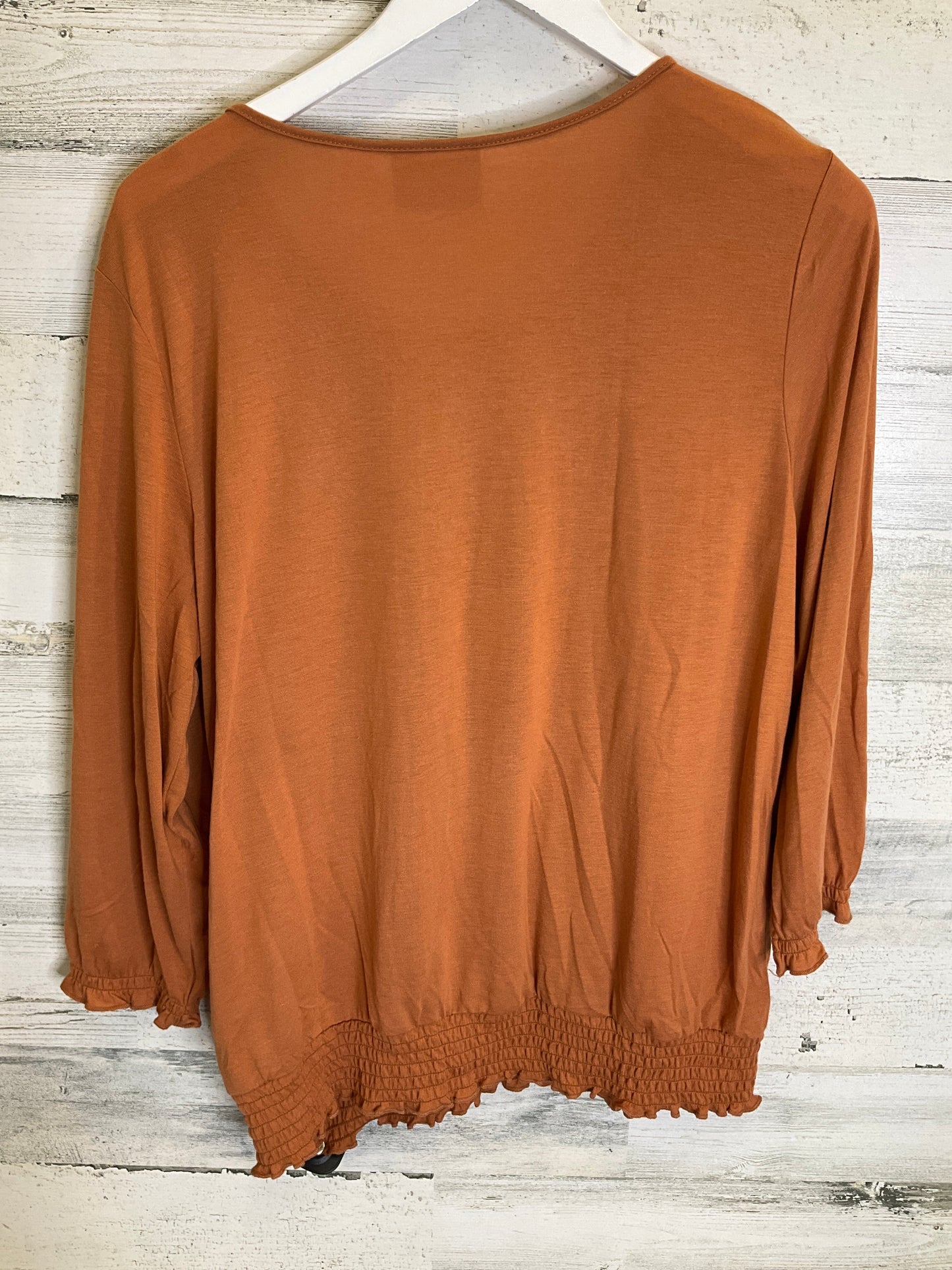 Orange Top Long Sleeve Alfred Dunner, Size M