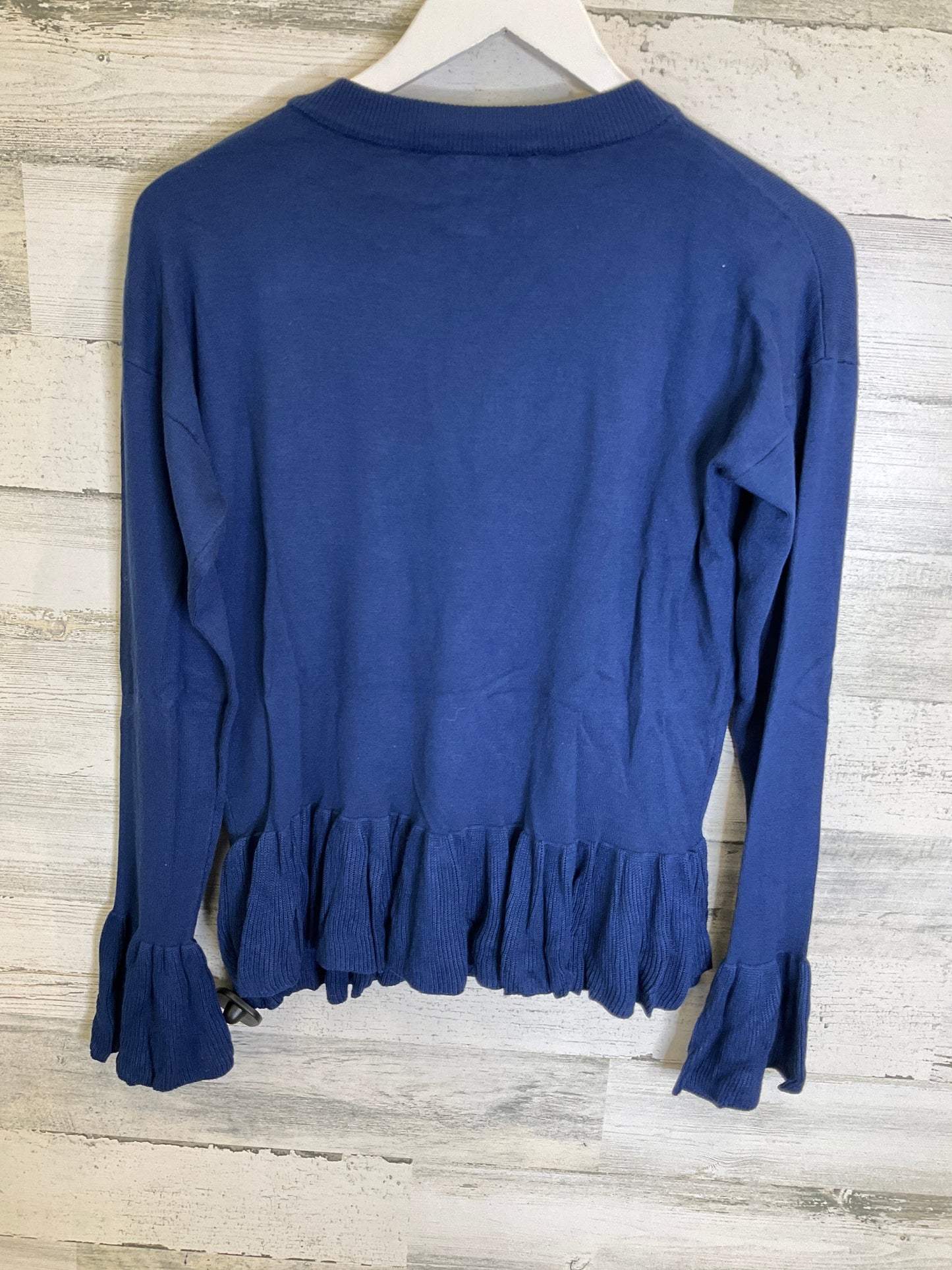 Blue Top Long Sleeve Clothes Mentor, Size S