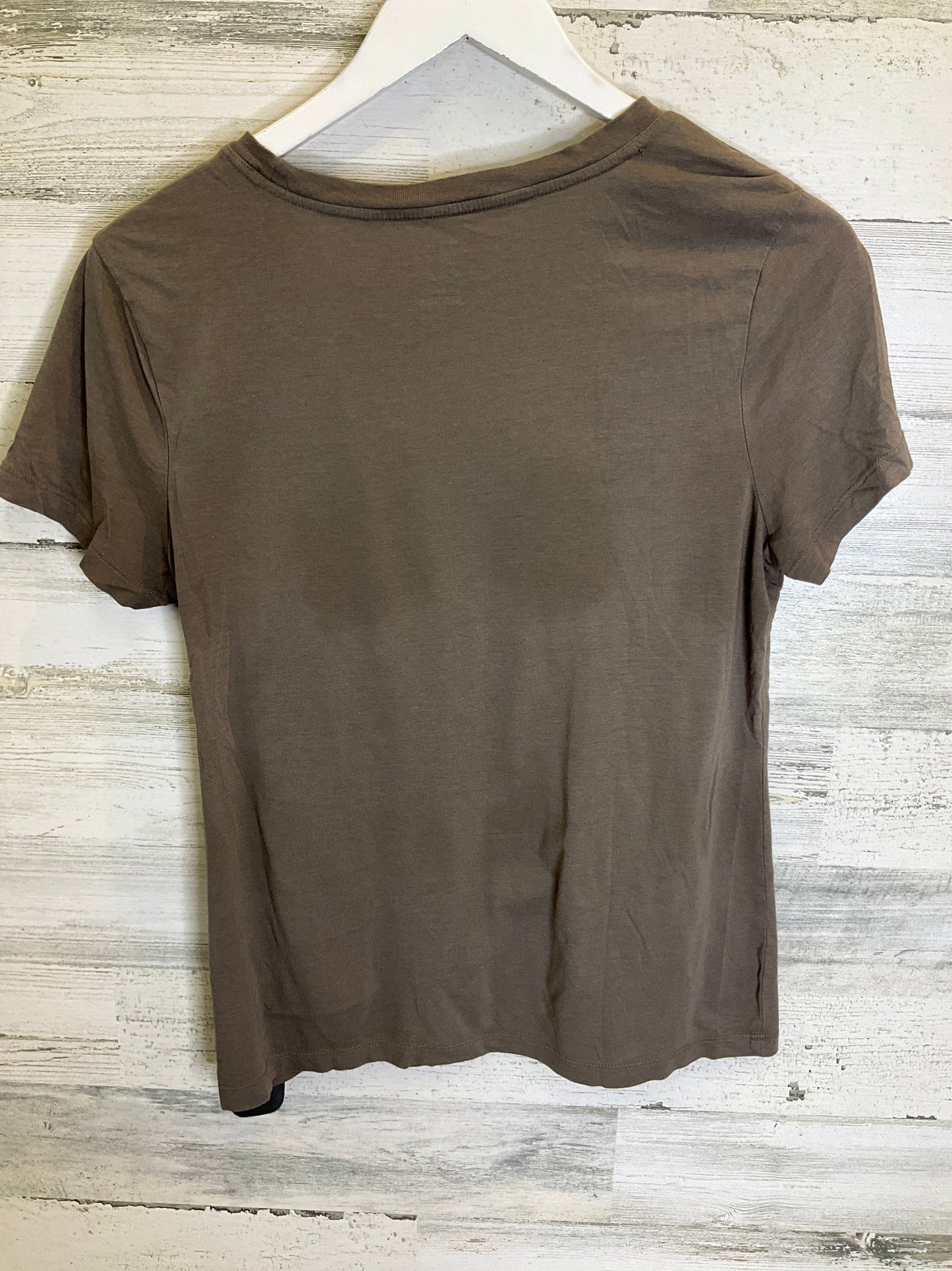 Taupe Top Short Sleeve Basic A New Day, Size M