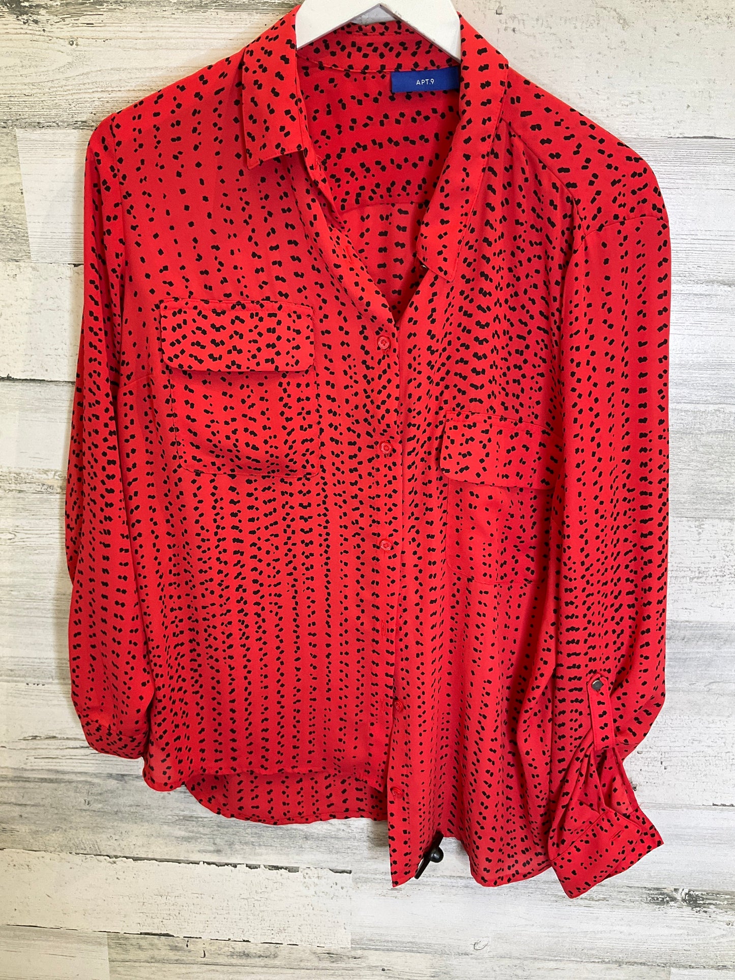 Red Top Long Sleeve Apt 9, Size Xl