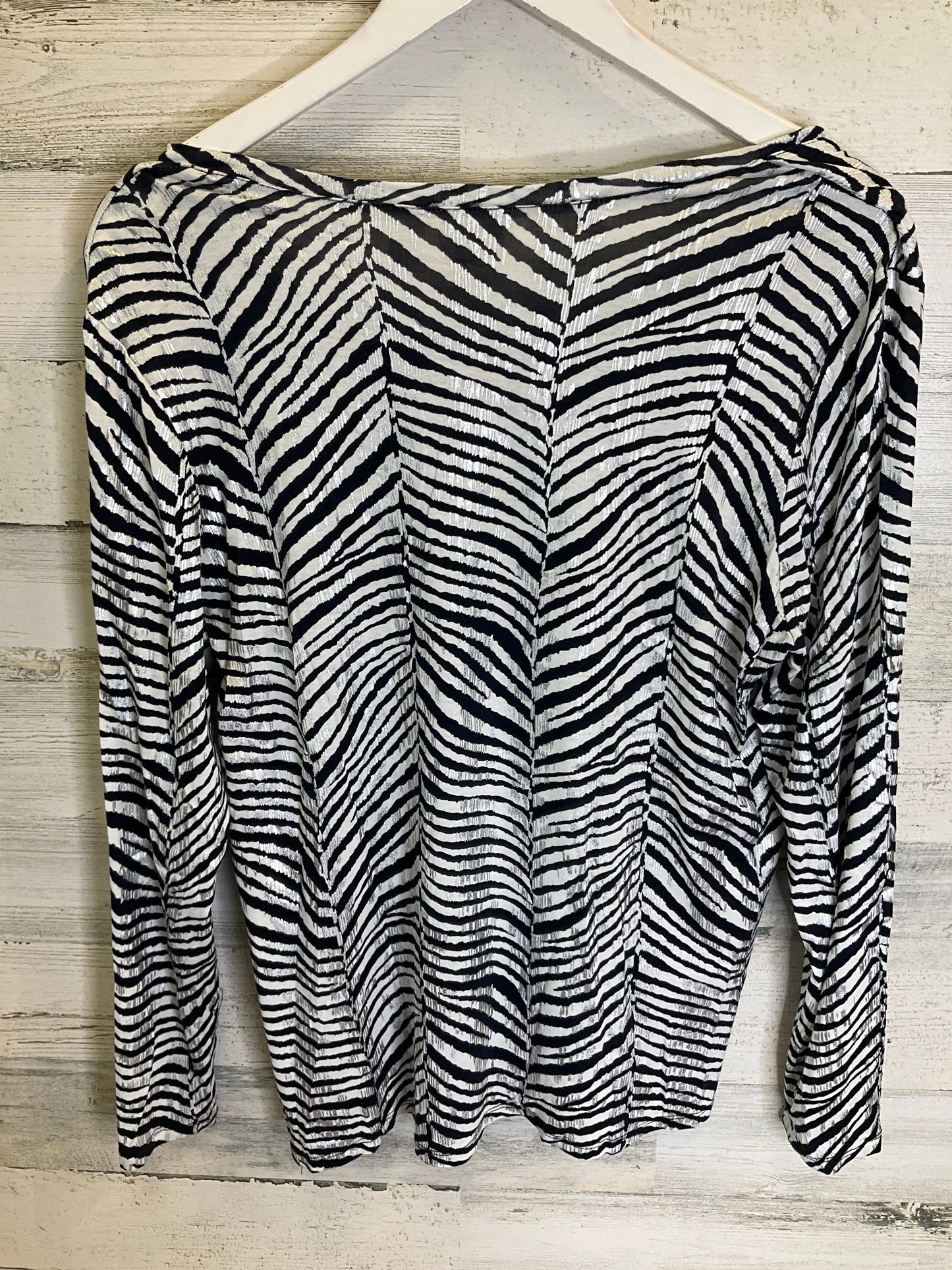 Navy Top Long Sleeve Chicos, Size M