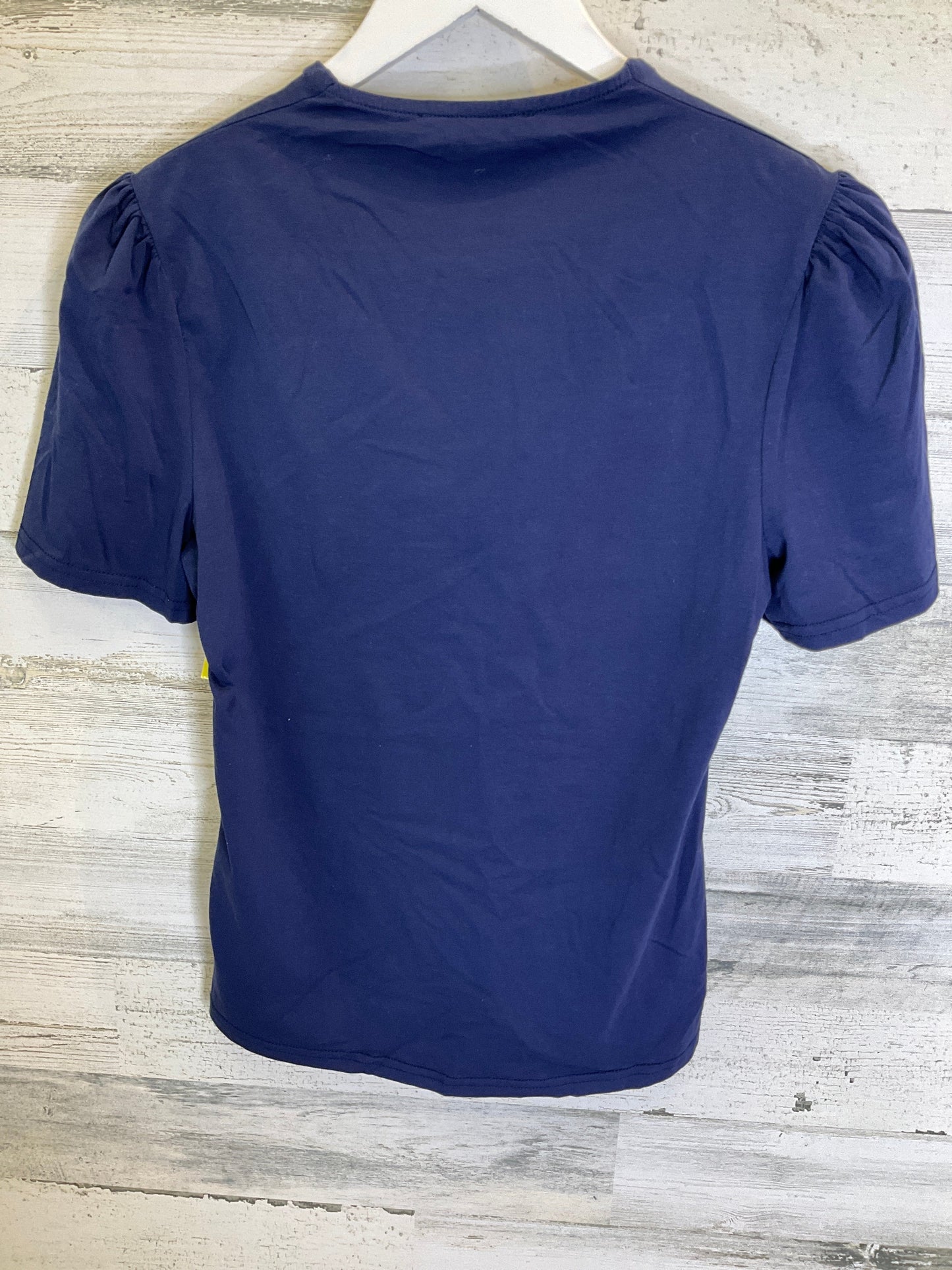 Navy Top Short Sleeve Clothes Mentor, Size M