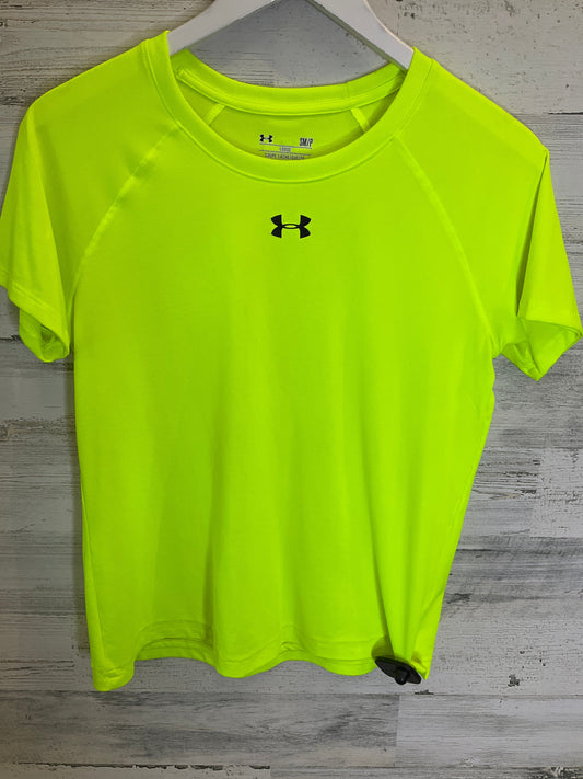 Green Athletic Top Short Sleeve Under Armour, Size S