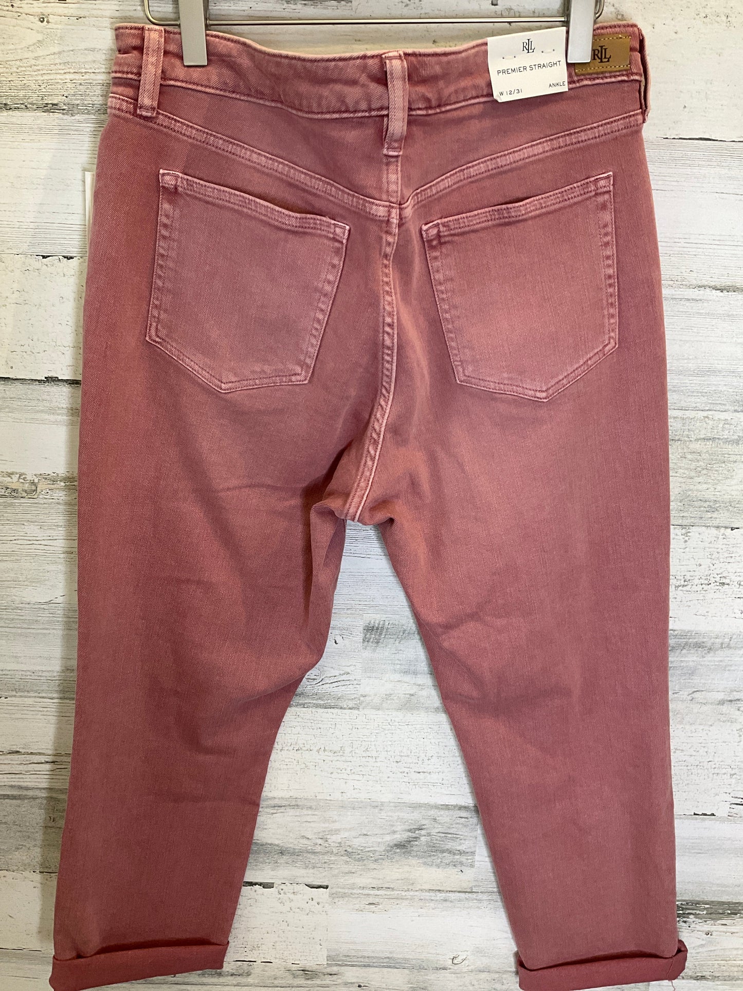 Pink Jeans Straight Ralph Lauren, Size 12