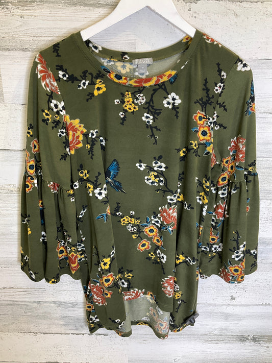 Green Top 3/4 Sleeve Falls Creek, Size M