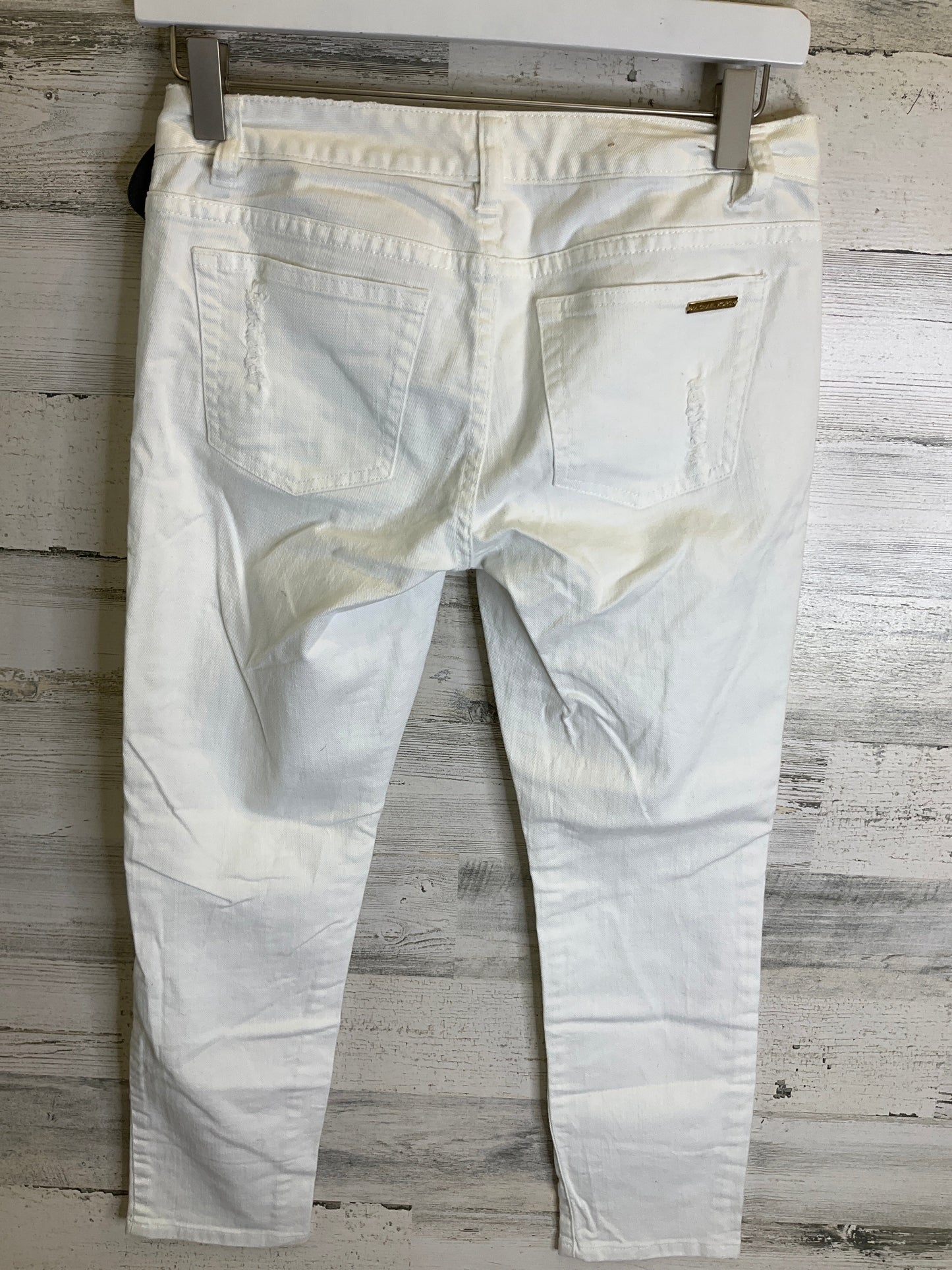 White Denim Pants Cropped Michael By Michael Kors, Size 0