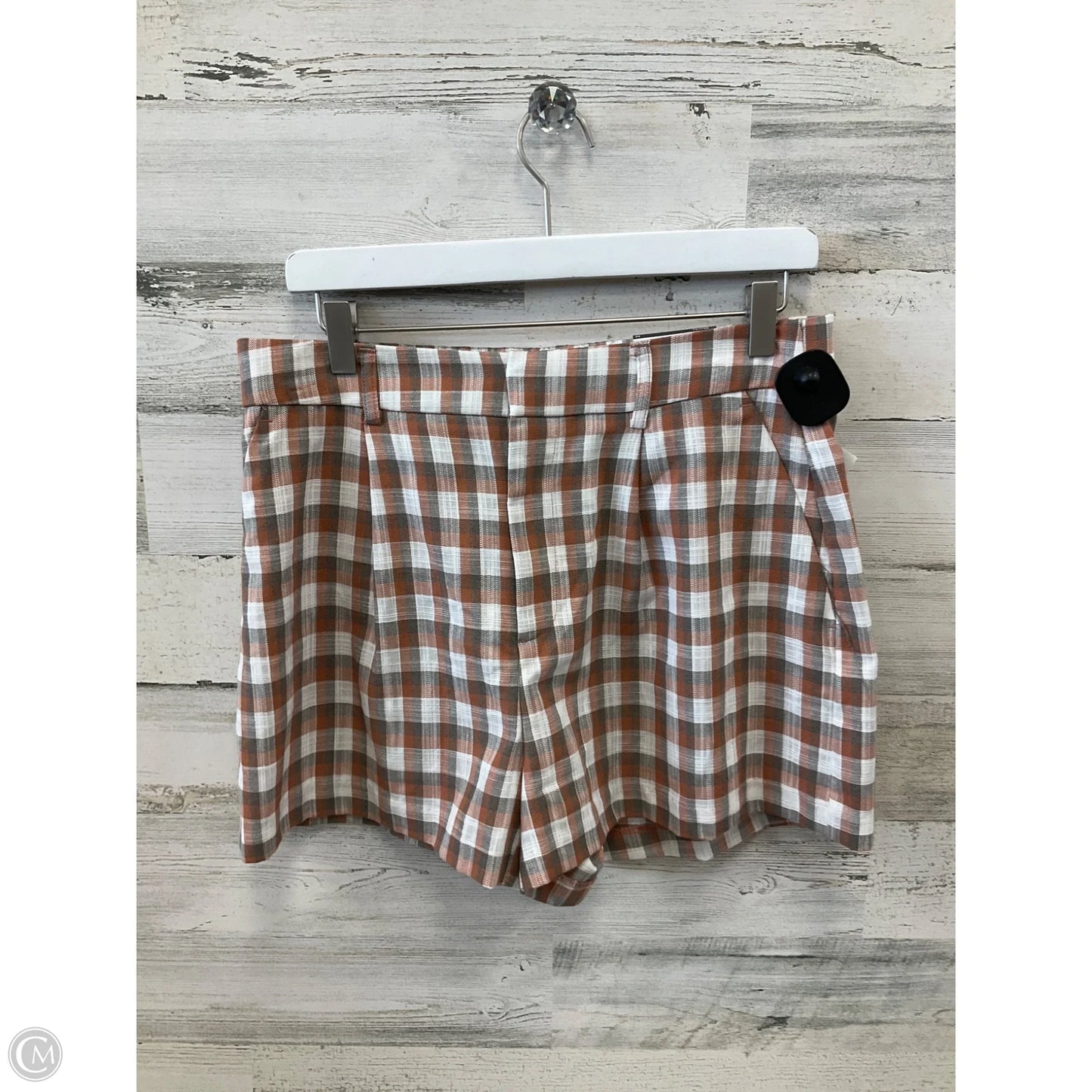 Shorts By Nine West Apparel In Orange & White, Size: 8