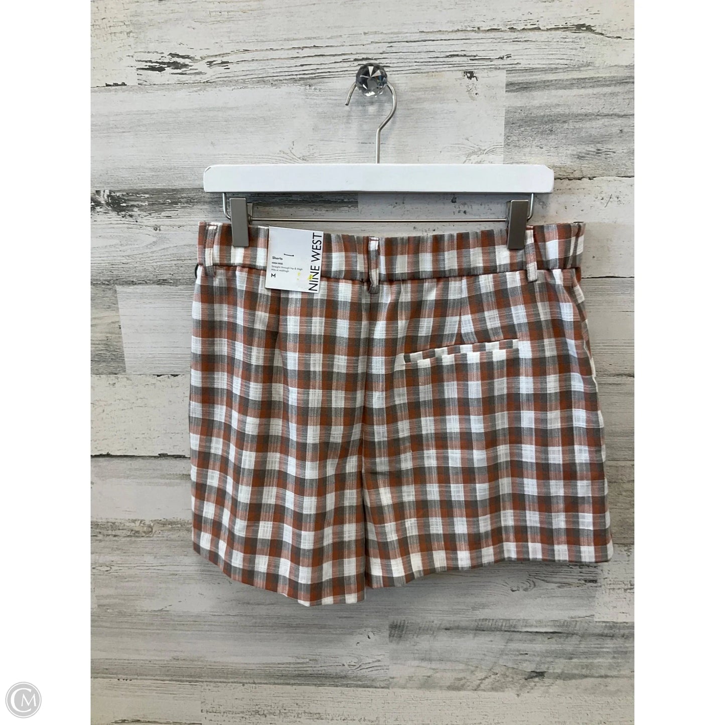 Shorts By Nine West Apparel In Orange & White, Size: 8