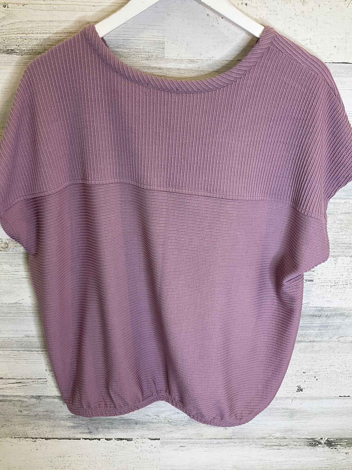 Purple Top Short Sleeve Falls Creek, Size 1x