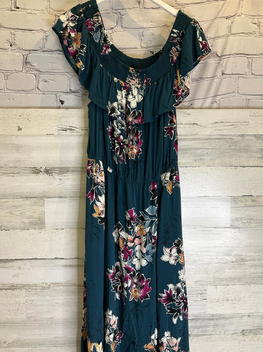 Dress Casual Maxi By Maurices In Teal, Size: Xl