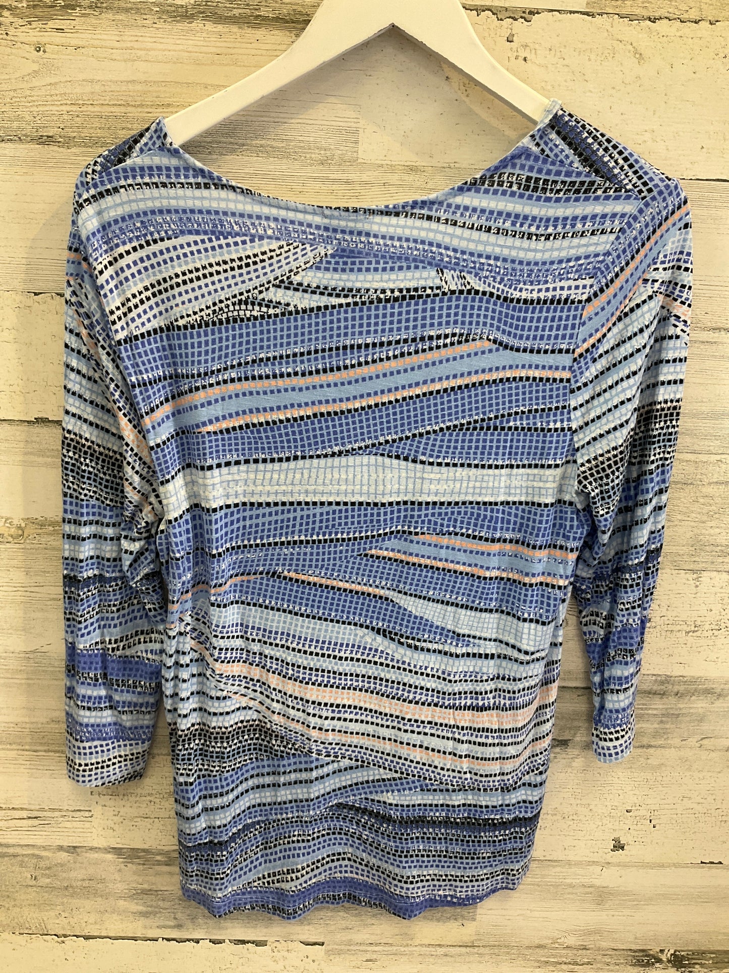 Top 3/4 Sleeve By Chicos In Blue, Size: M