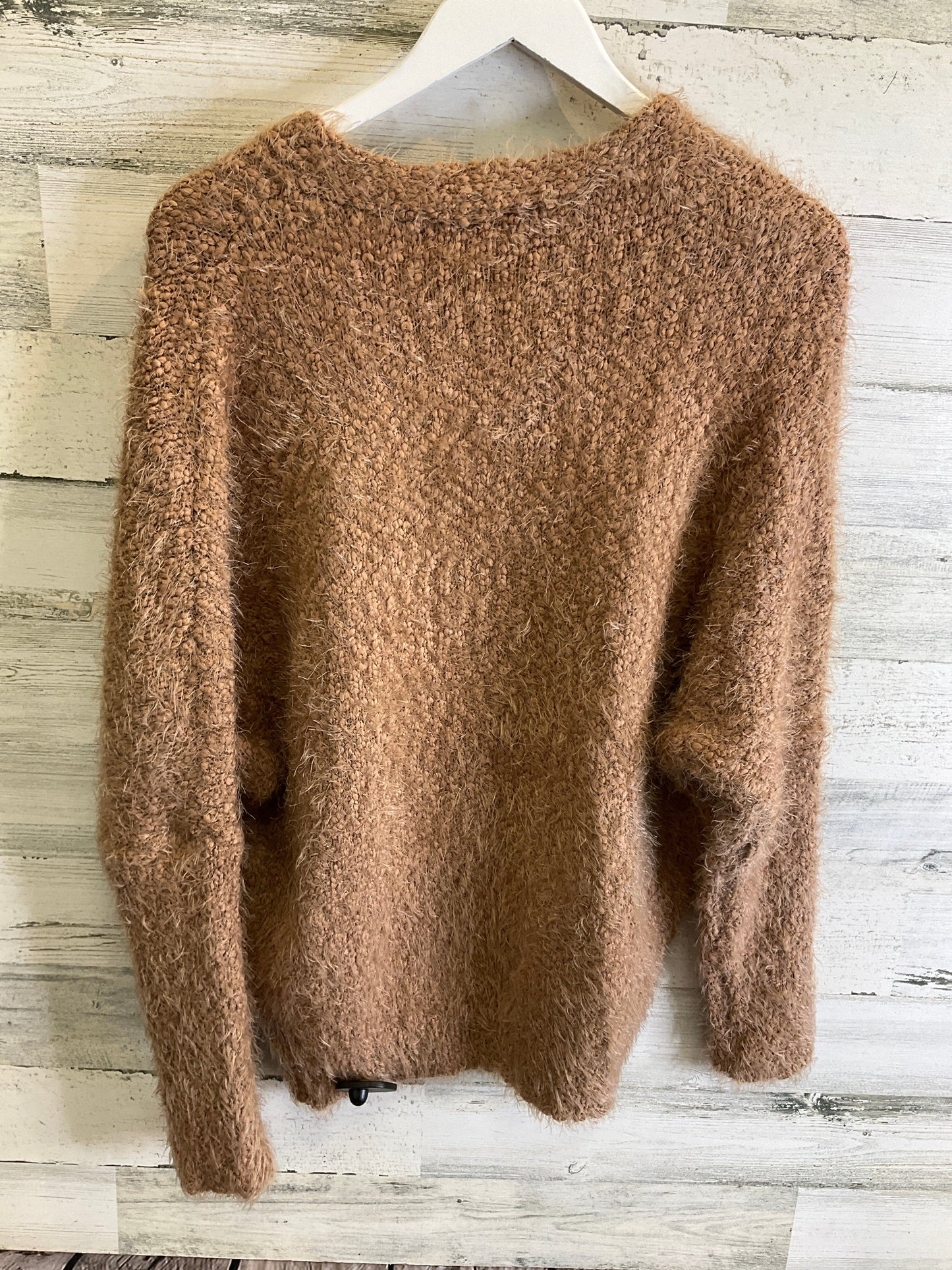 Sweater Cardigan By Love Tree In Brown, Size: S