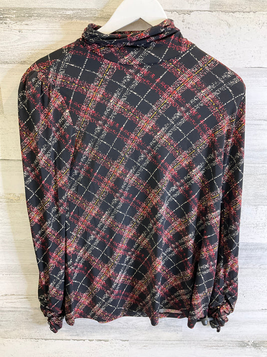 Top Long Sleeve By Susan Graver In Black & Red, Size: Xs