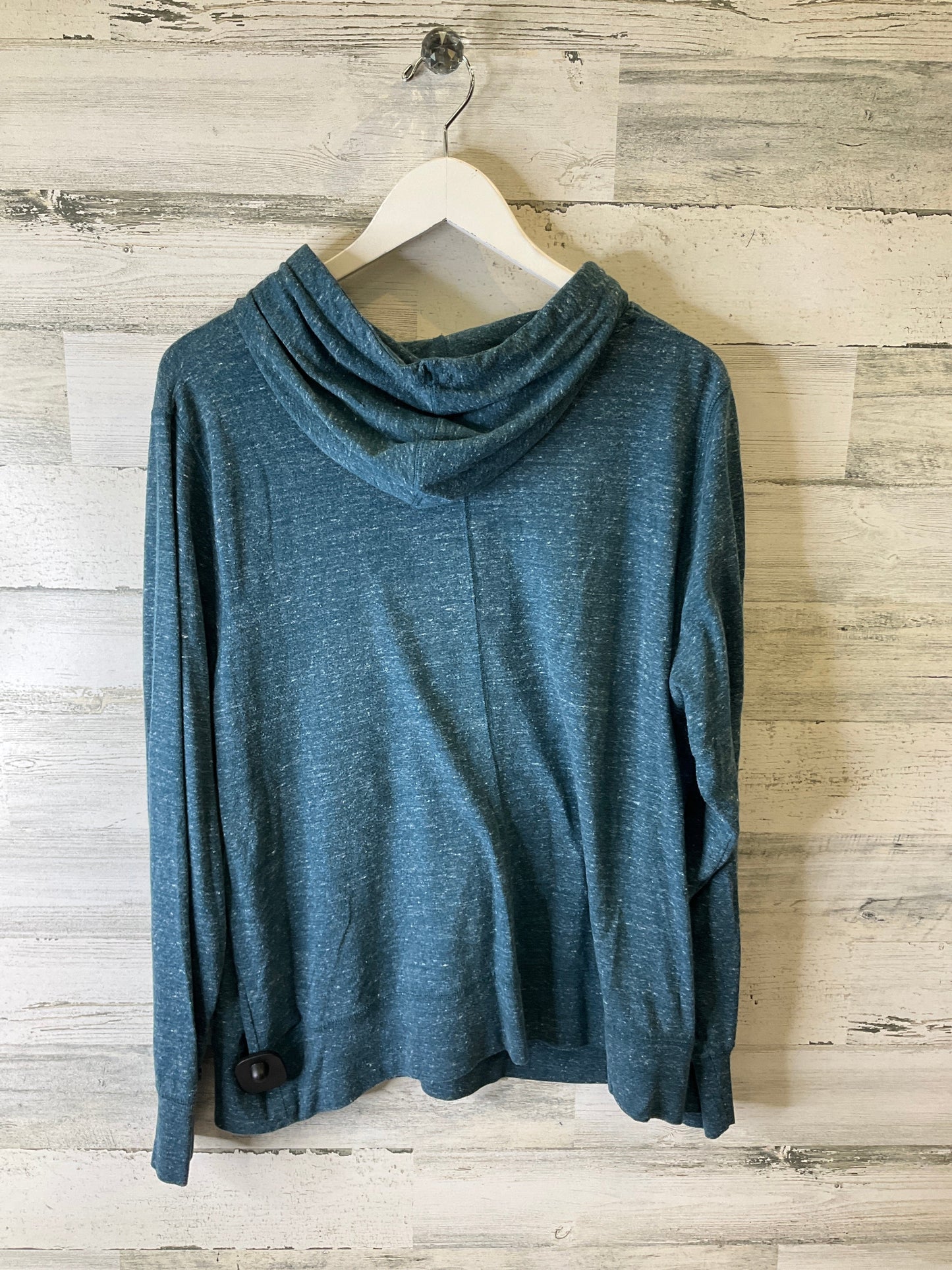 Athletic Top Long Sleeve Hoodie By Nike Apparel In Teal, Size: 1x