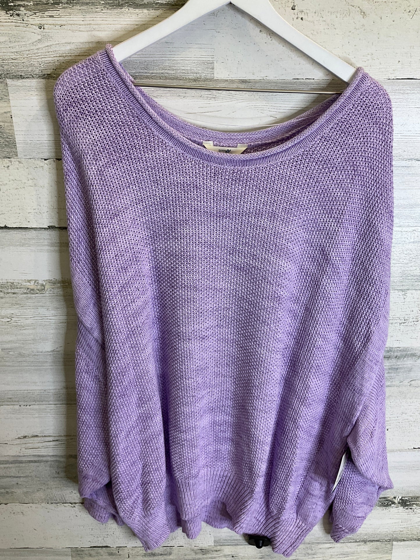 Sweater By Terra & Sky In Purple, Size: 2x