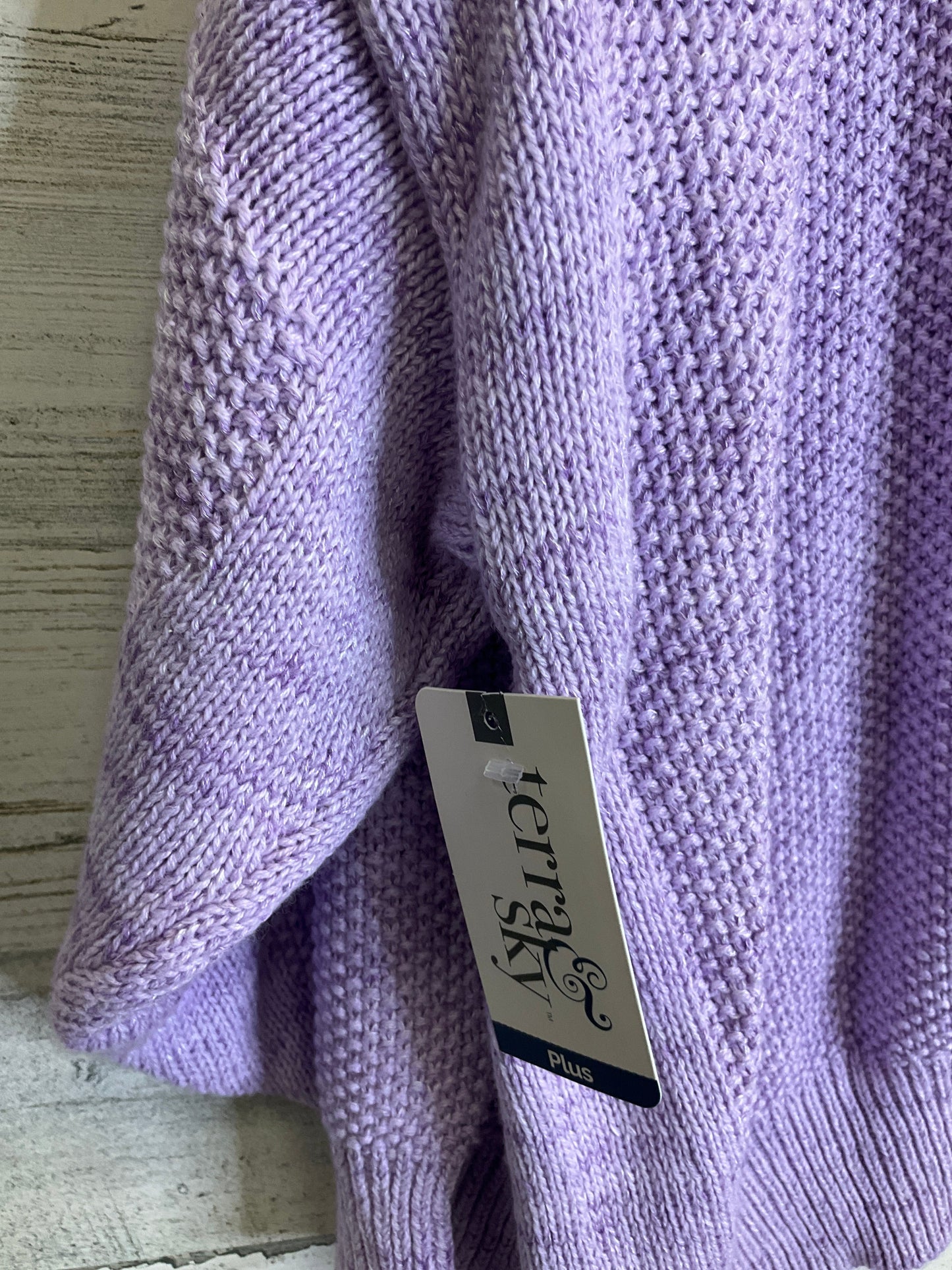 Sweater By Terra & Sky In Purple, Size: 2x