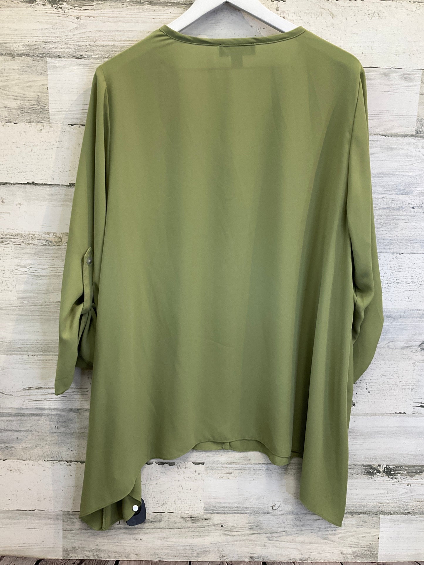 Top 3/4 Sleeve By Karen Kane In Green, Size: 3x