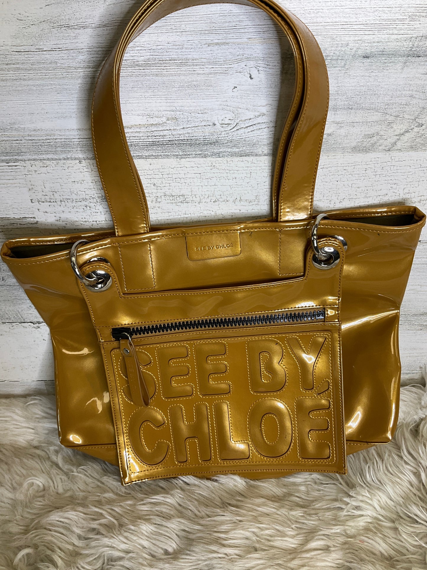 Tote Luxury Designer By Chloe, Size: Large